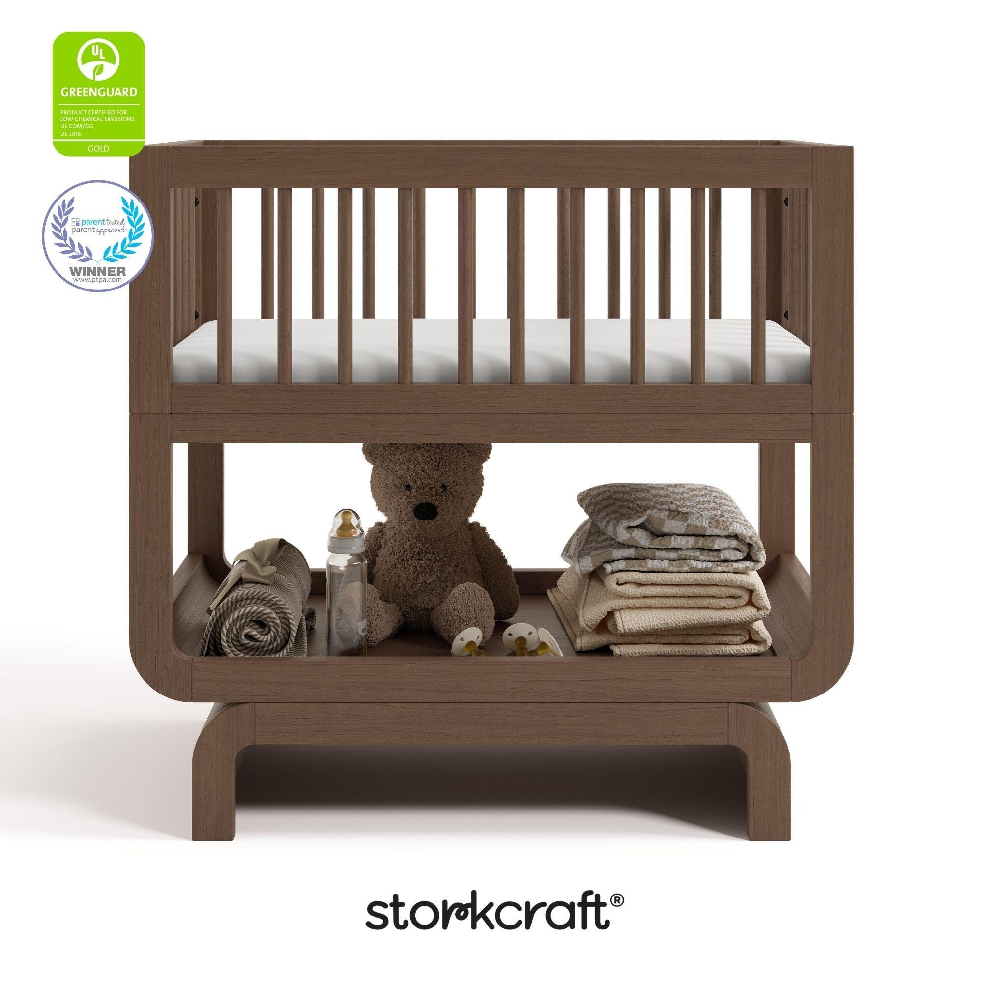 Storkcraft Santorini 3-in-1 Convertible Bassinet, Hazelnut, large