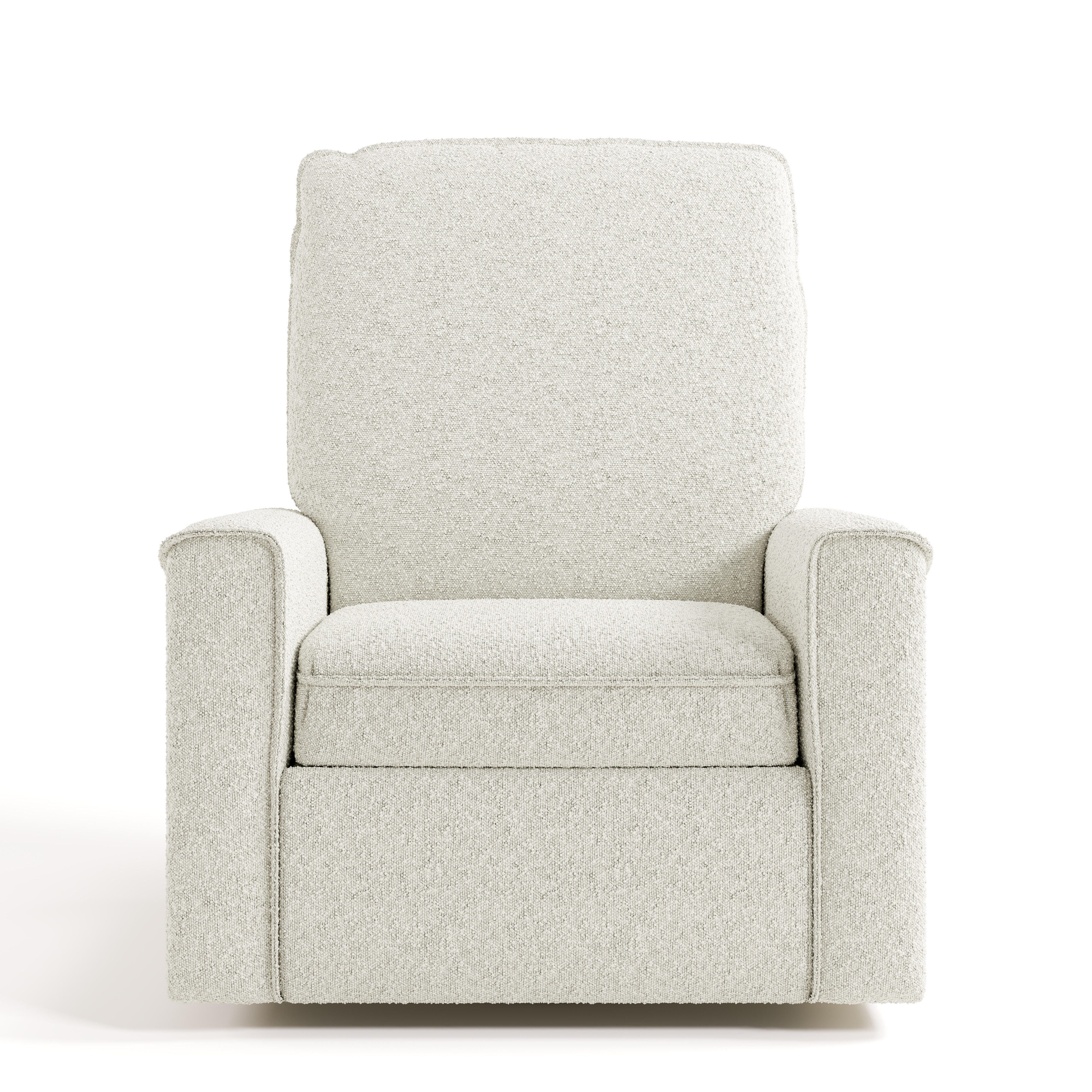 Storkcraft Santos Deluxe Power Swivel Glider Recliner, Ivory, large
