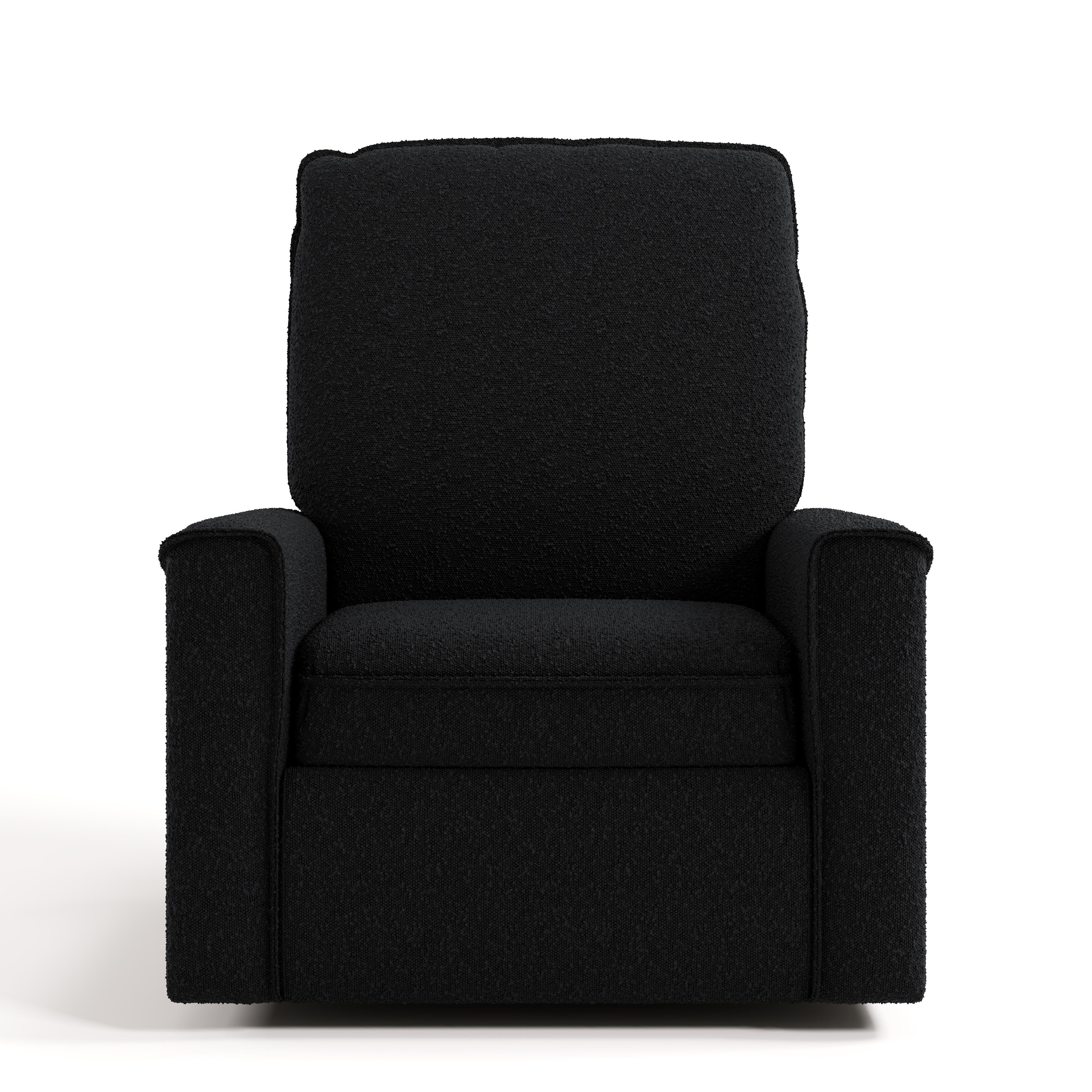 Storkcraft Santos Deluxe Power Swivel Glider Recliner, Black, large