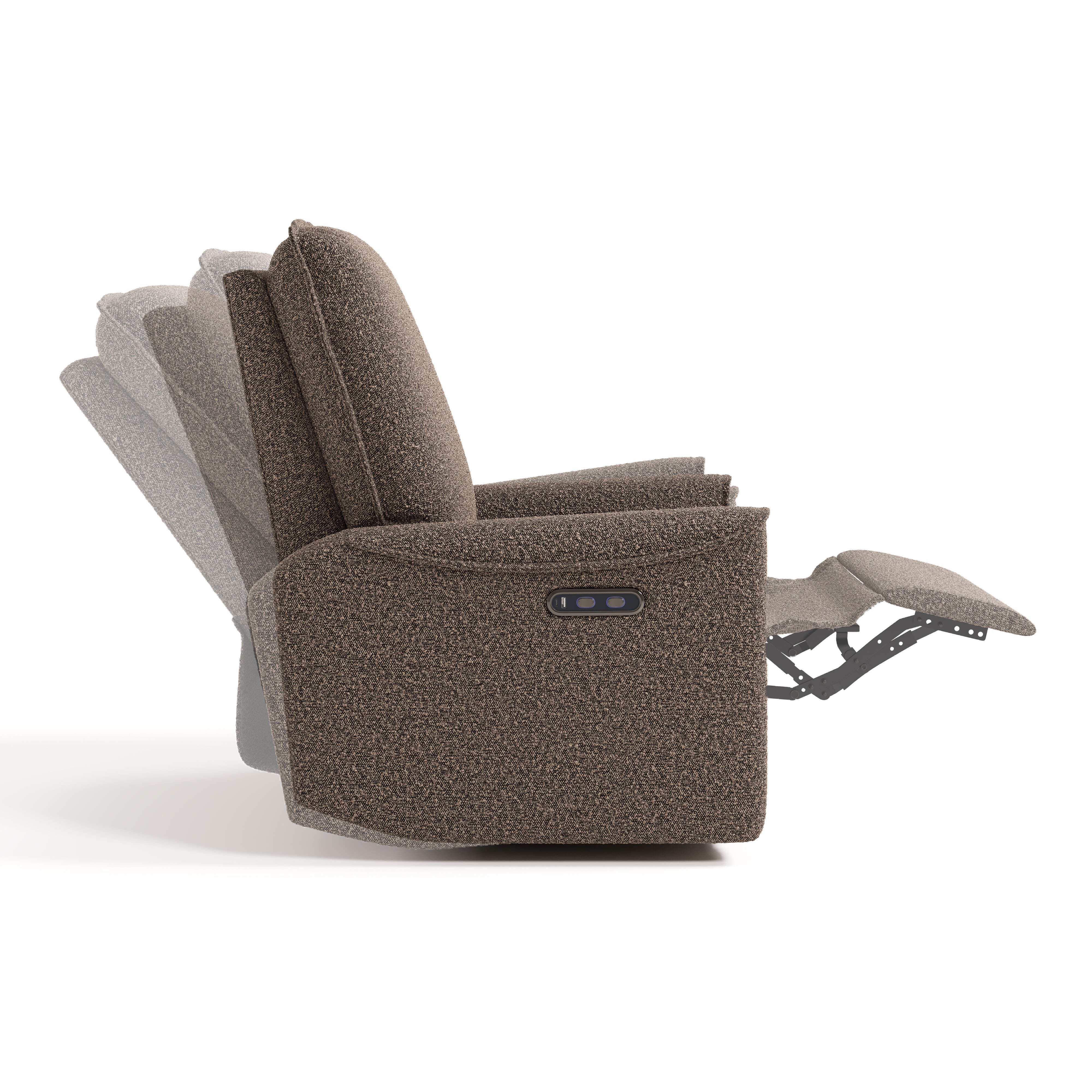 Storkcraft Santos Deluxe Power Swivel Glider Recliner, Mountain Brown, large