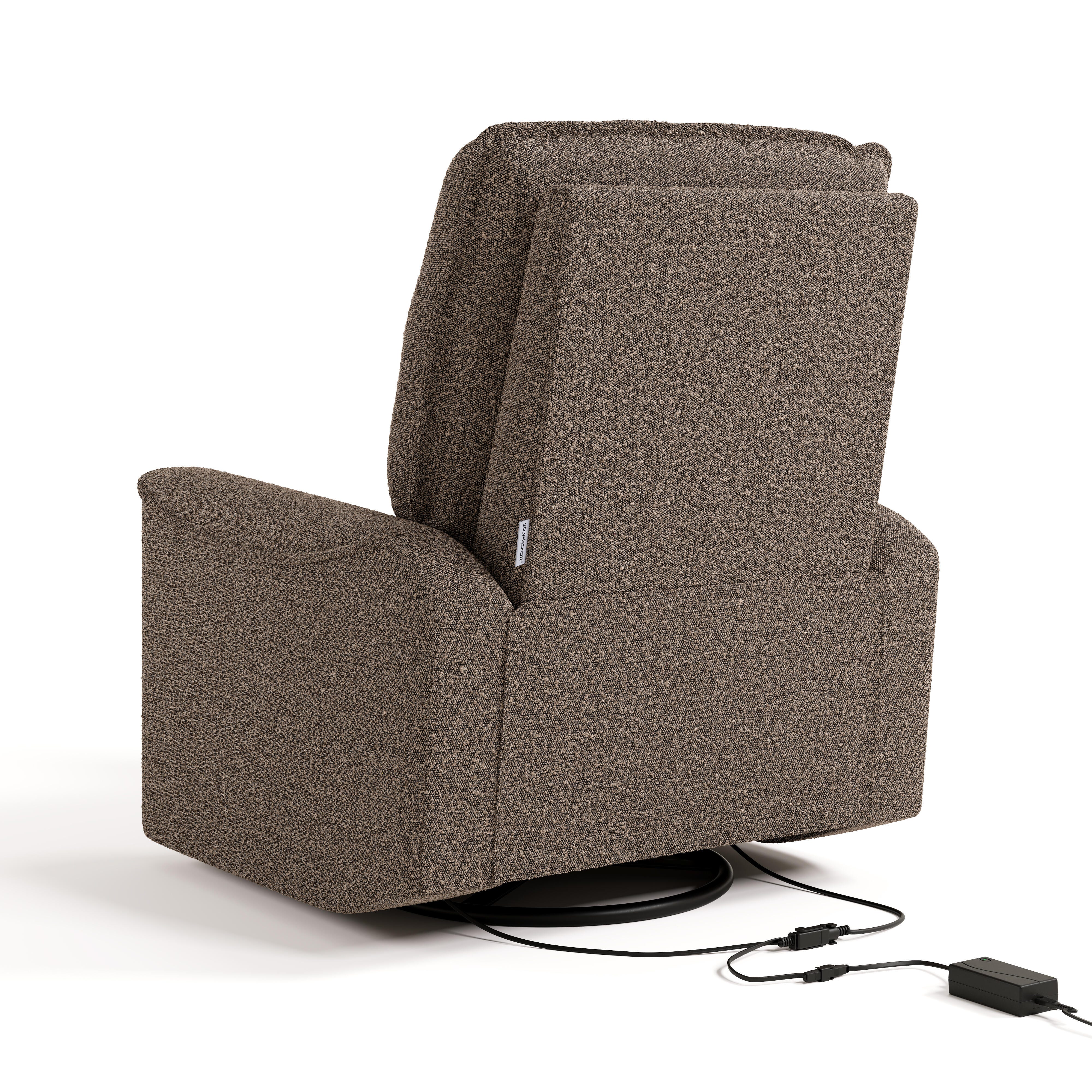 Storkcraft Santos Deluxe Power Swivel Glider Recliner, Mountain Brown, large
