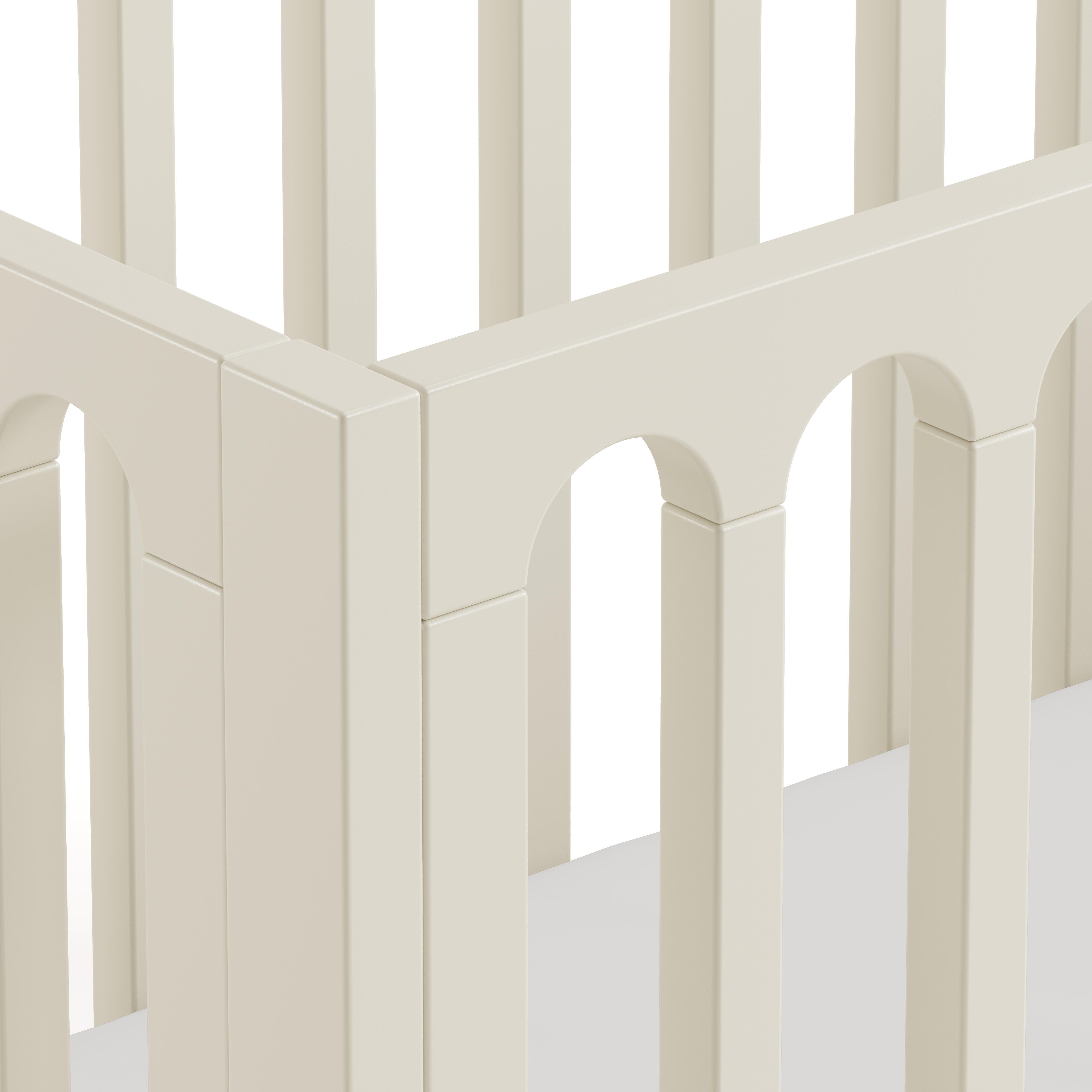 Storkcraft Sicily Deluxe 3-in-1 Convertible Crib, Frosted Oat/Driftwood, large
