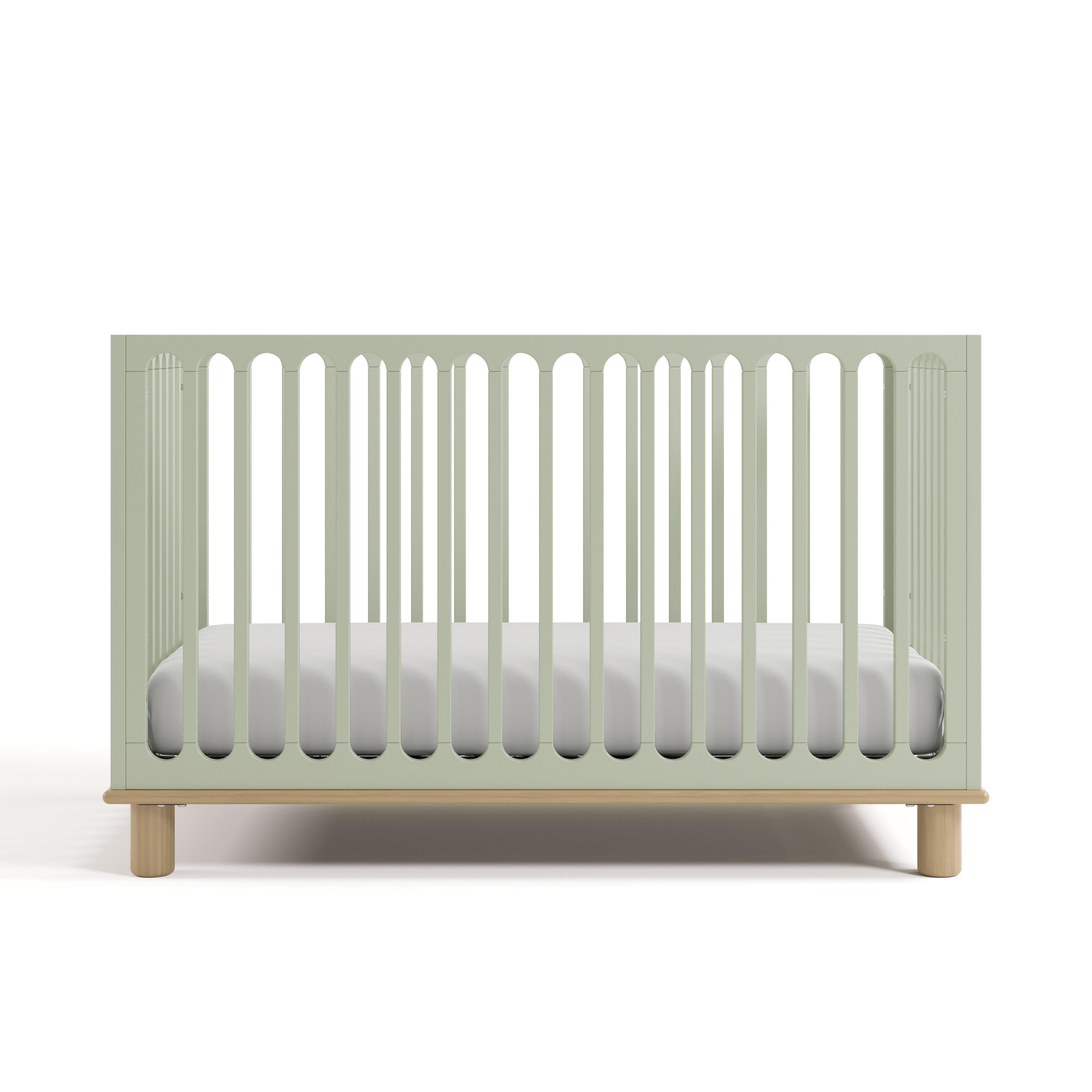 Storkcraft Sicily Deluxe 3-in-1 Convertible Crib, Sage/Driftwood, large