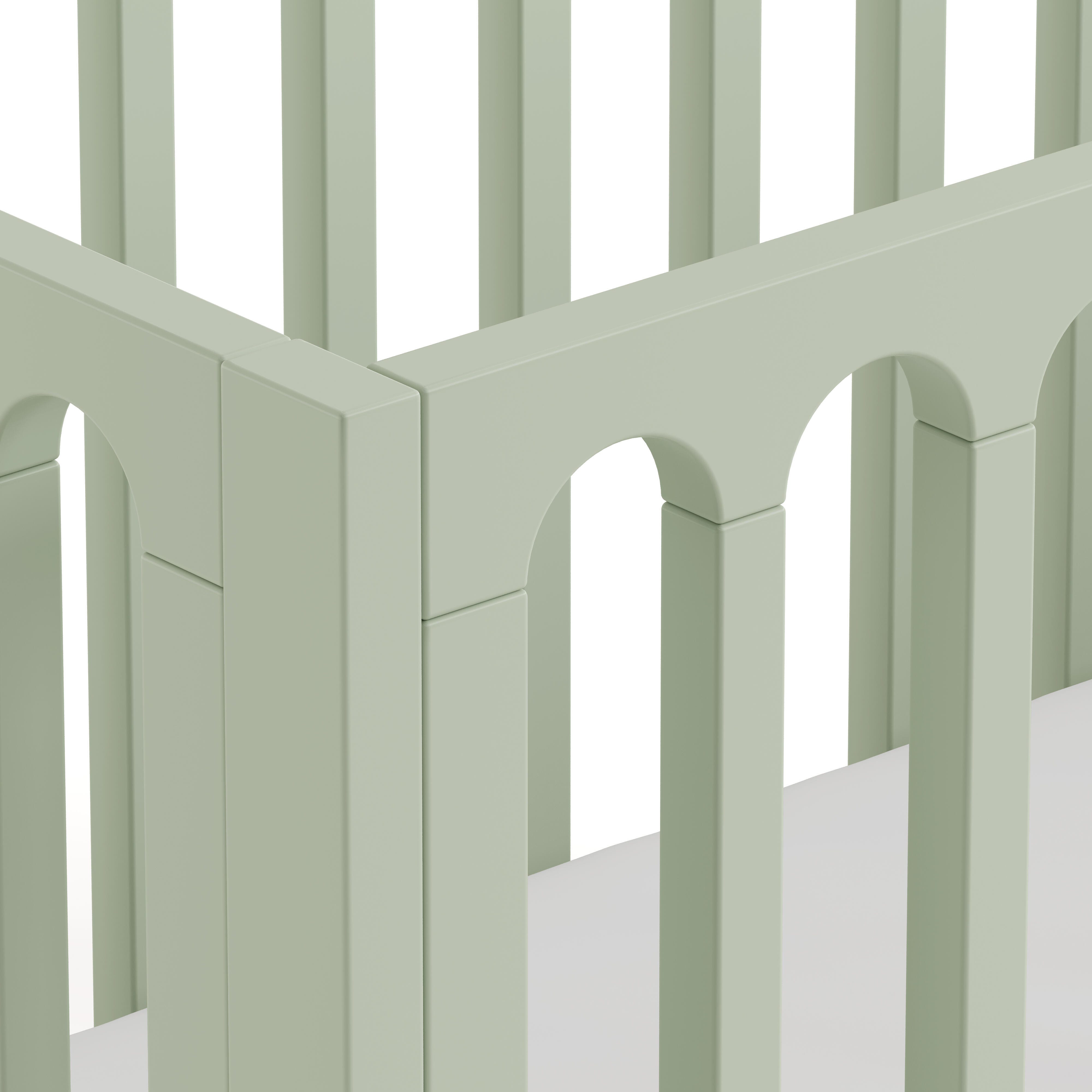 Storkcraft Sicily Deluxe 3-in-1 Convertible Crib, Sage/Driftwood, large