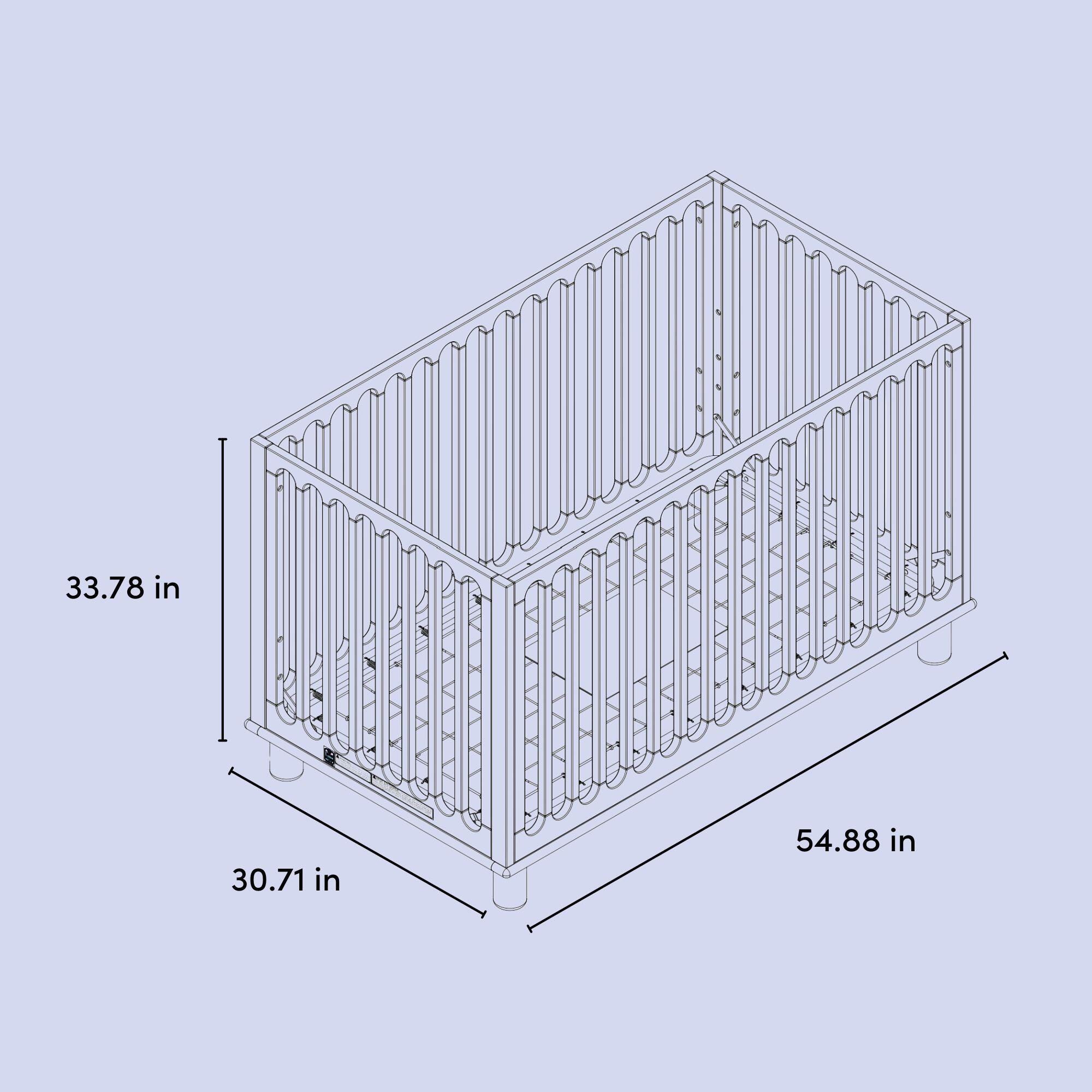 Storkcraft Sicily Deluxe 3-in-1 Convertible Crib, Sage/Driftwood, large