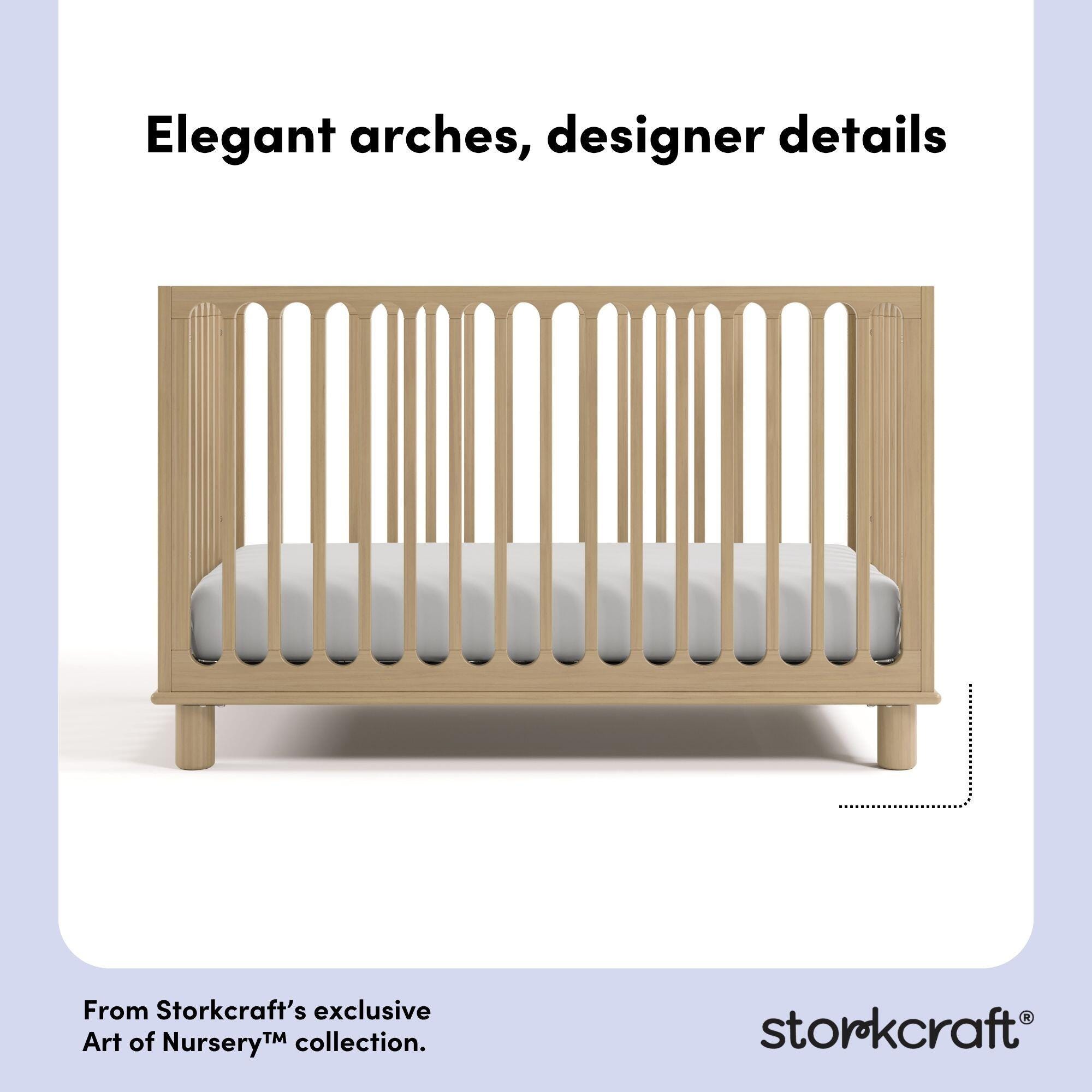 Storkcraft Sicily Deluxe 3-in-1 Convertible Crib, Driftwood, large
