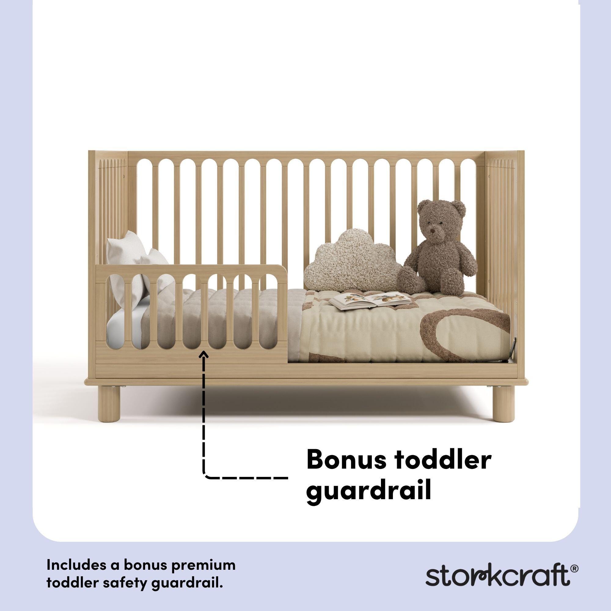 Storkcraft Sicily Deluxe 3-in-1 Convertible Crib, Driftwood, large