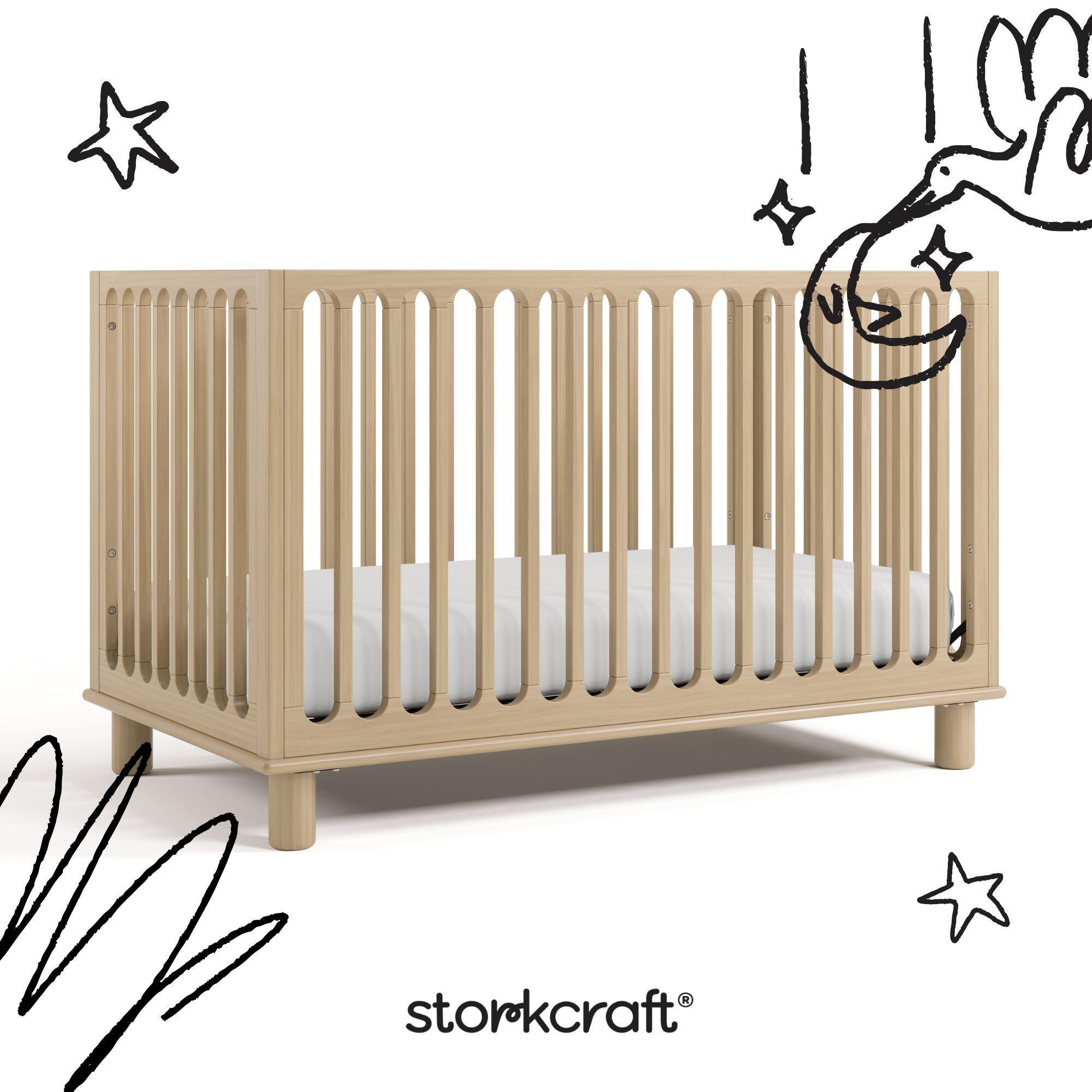 Storkcraft Sicily Deluxe 3-in-1 Convertible Crib, Driftwood, large