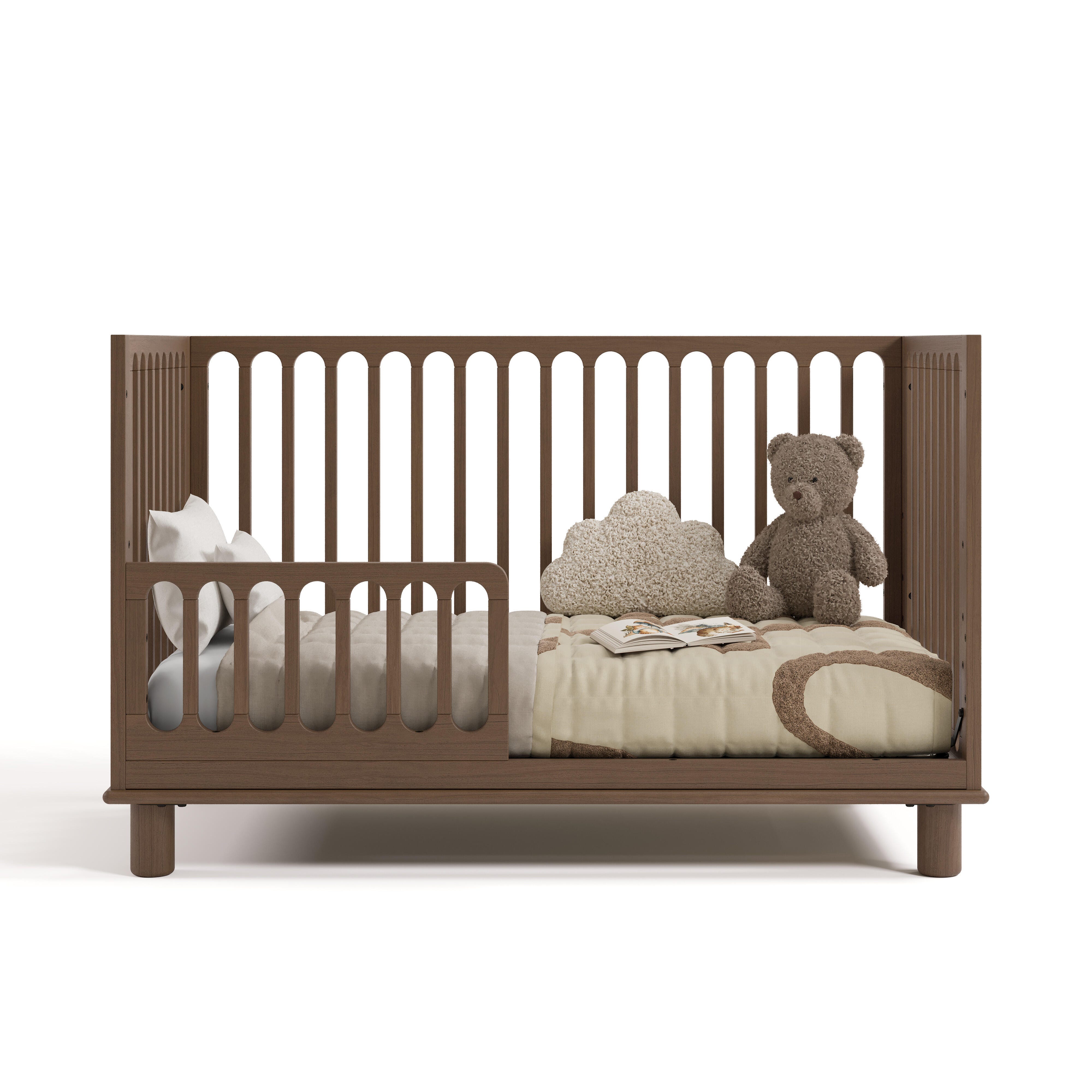 Storkcraft Sicily Deluxe 3-in-1 Convertible Crib, Hazelnut, large