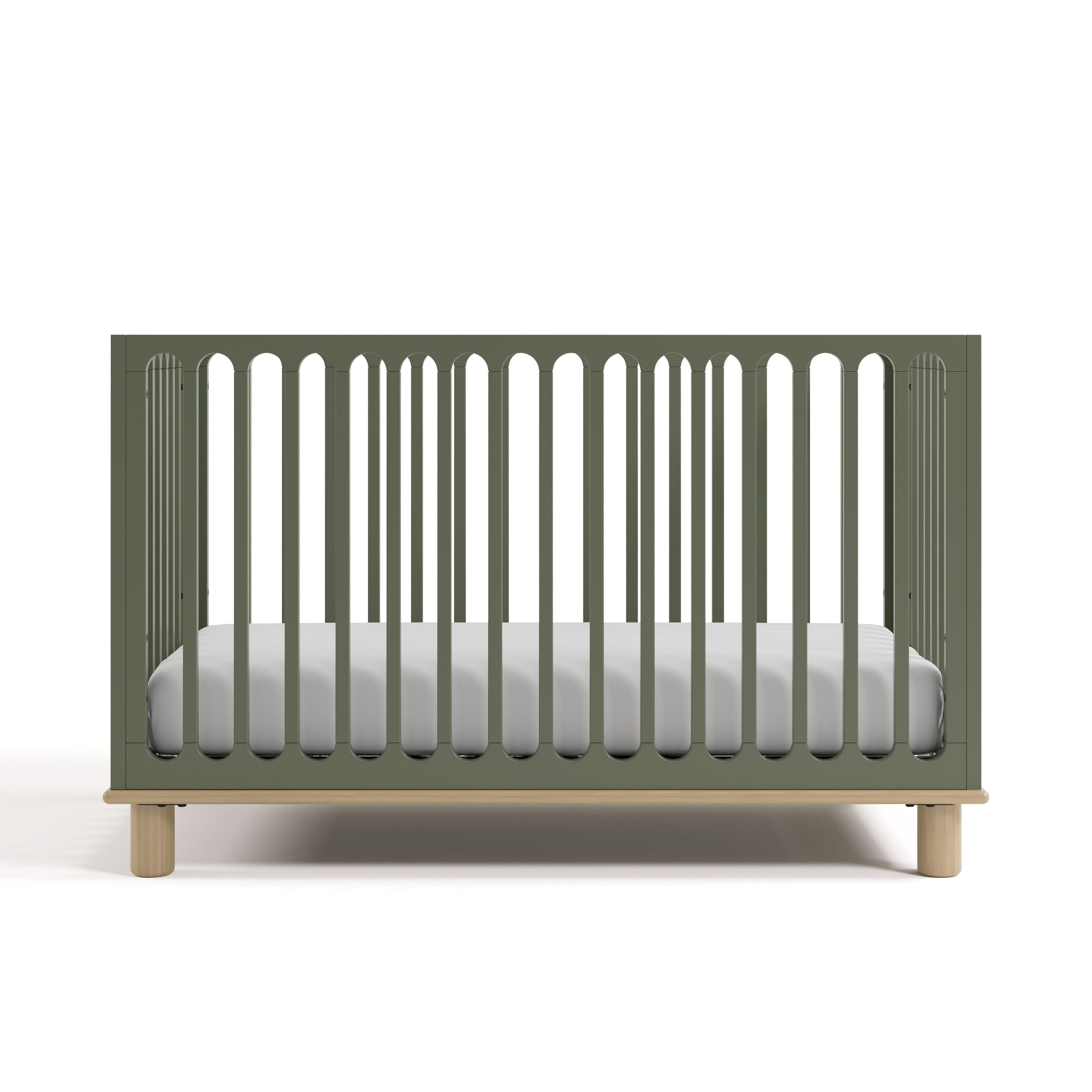 Storkcraft Sicily Deluxe 3-in-1 Convertible Crib, Olive/Driftwood, large