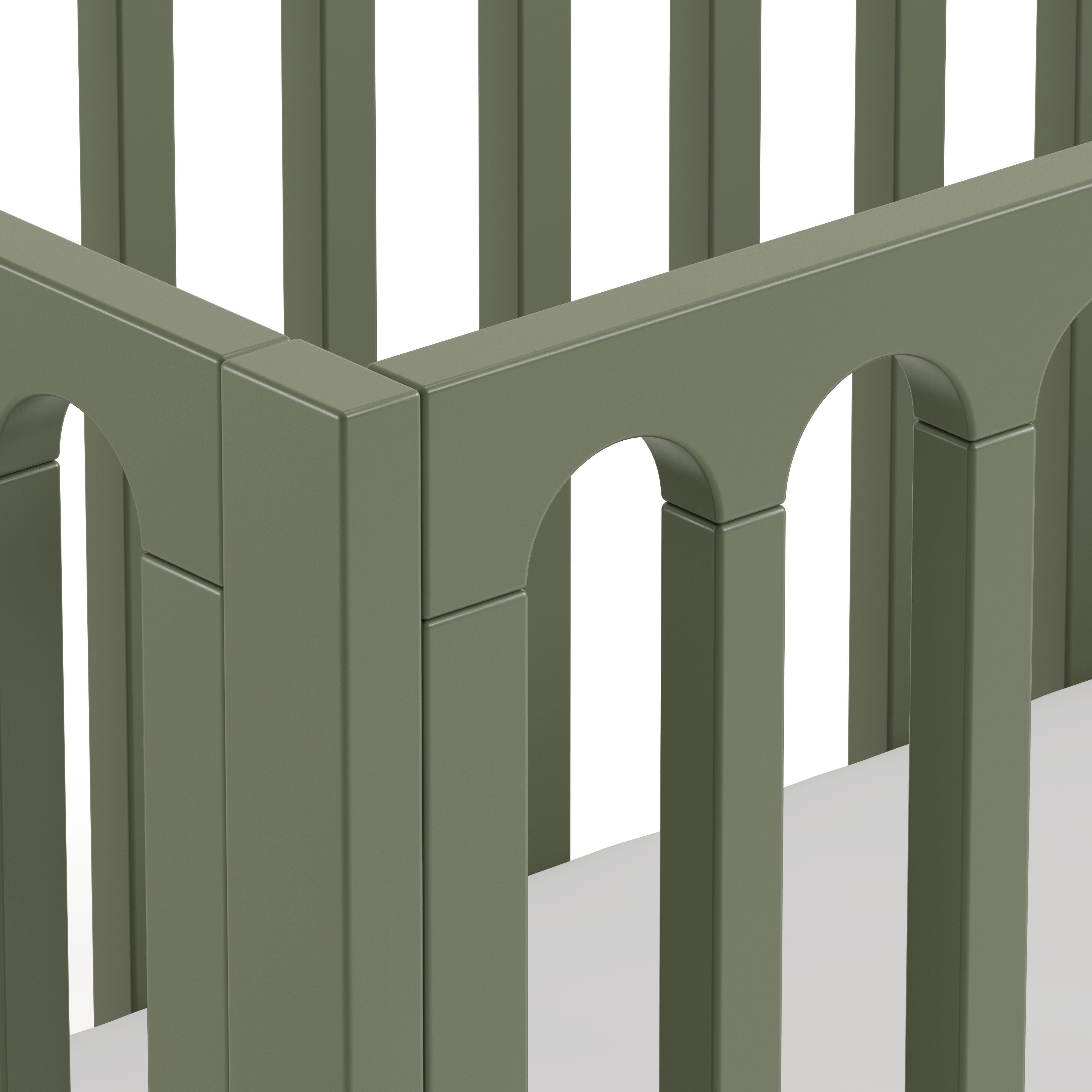 Storkcraft Sicily Deluxe 3-in-1 Convertible Crib, Olive/Driftwood, large
