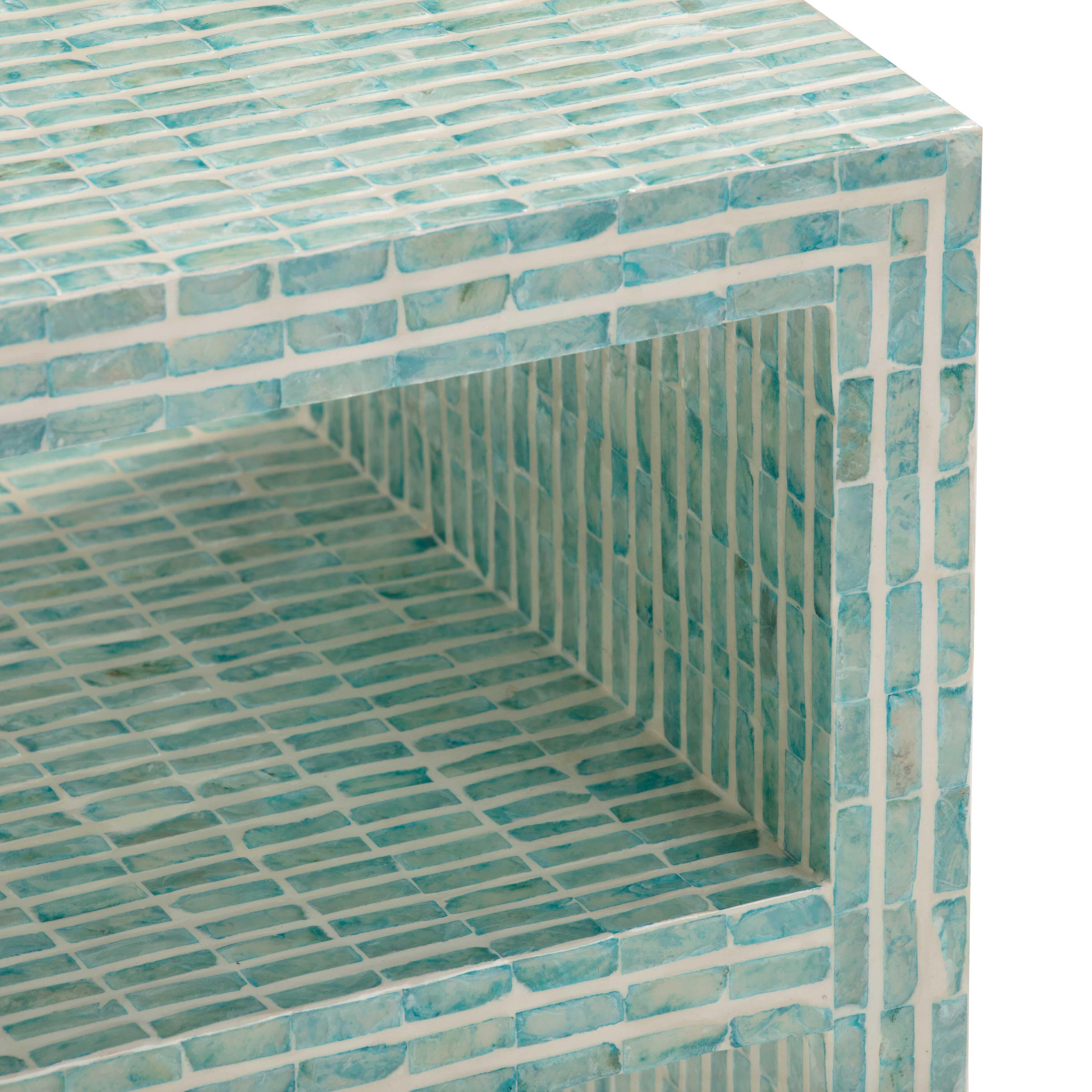 TOV Furniture Derry 22" Nightstand, Blue, large