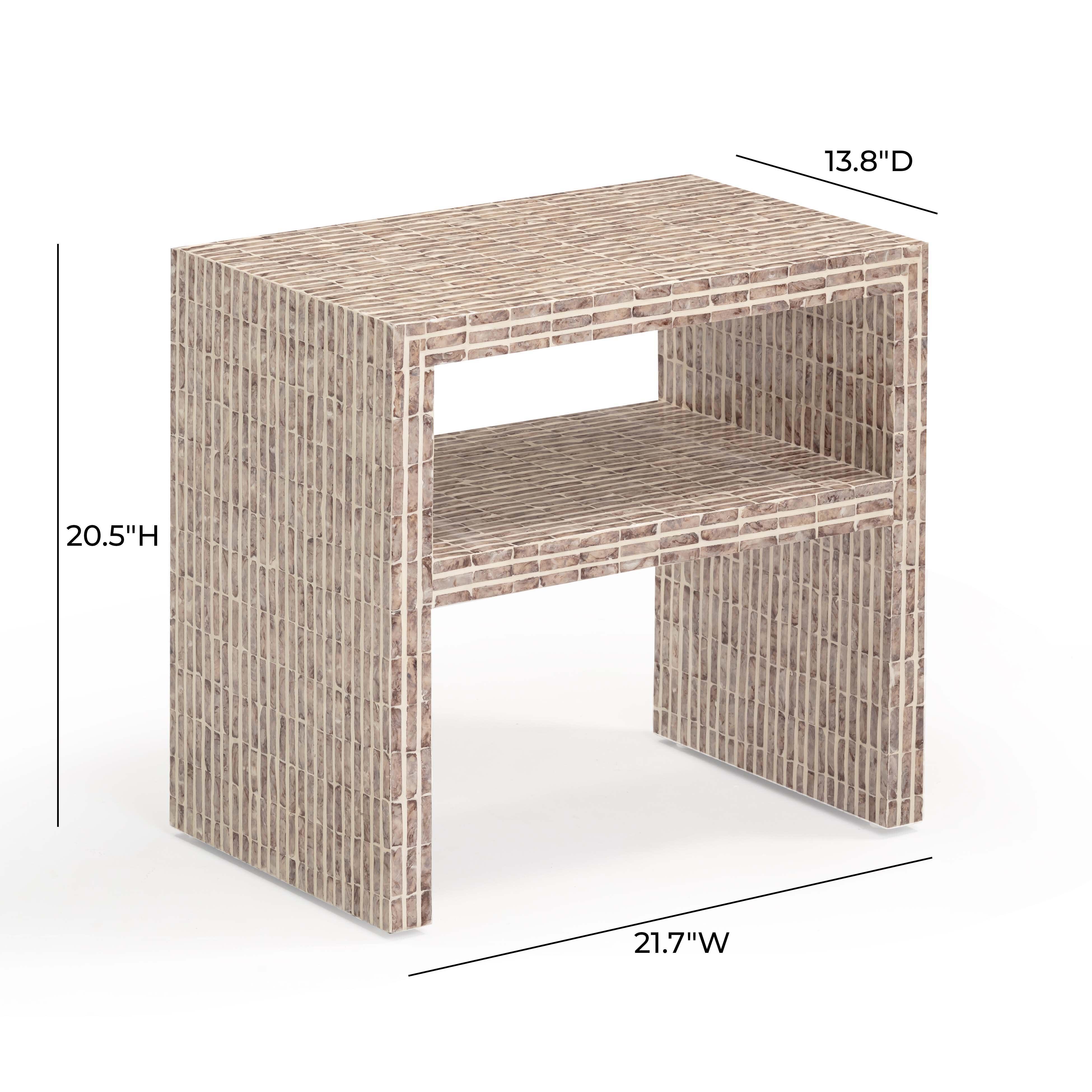 TOV Furniture Derry 22" Nightstand, Lavender, large