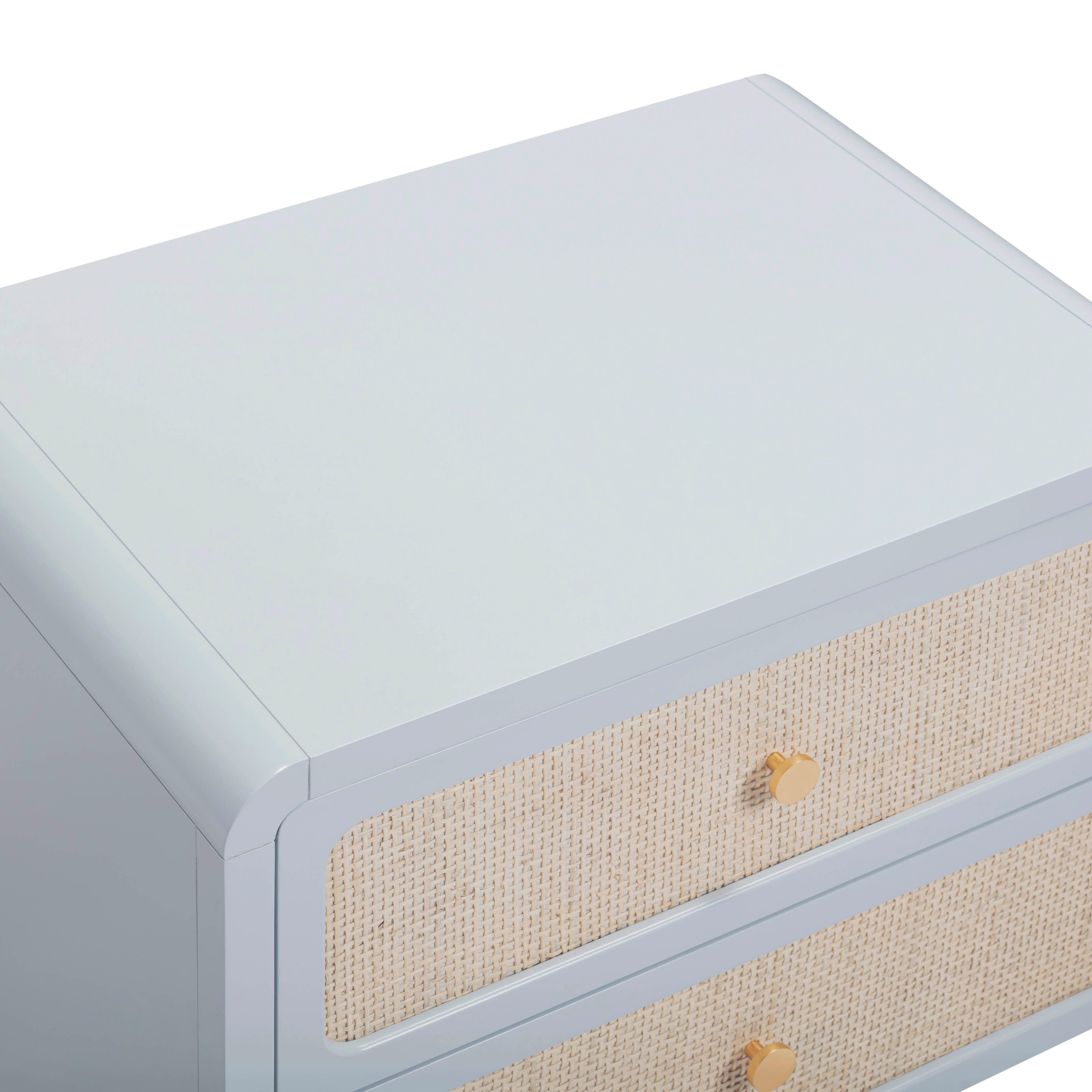 TOV Furniture Patty 28" 2 Drawer Nightstand, Blue, large