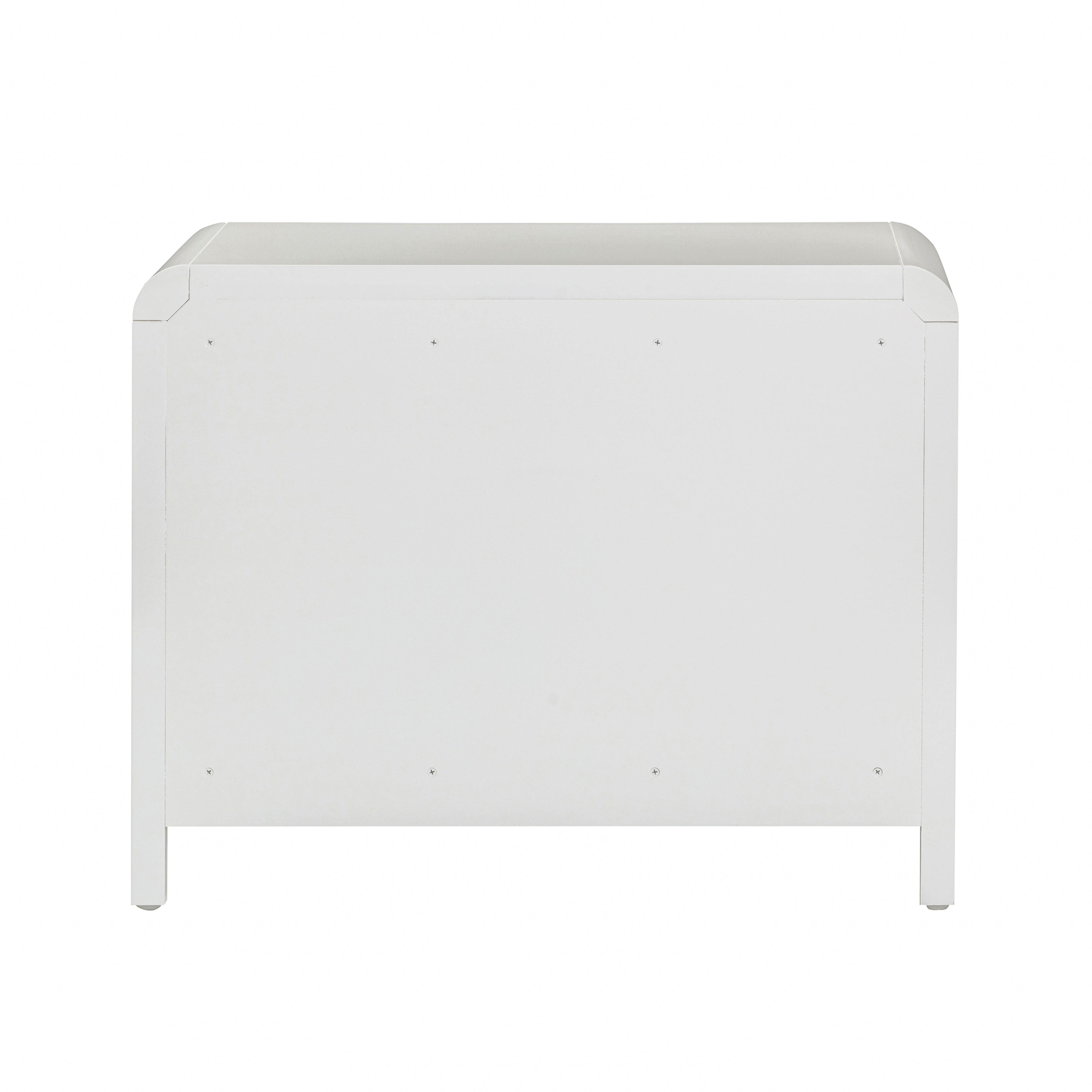 TOV Furniture Patty 28" 2 Drawer Nightstand, White, large