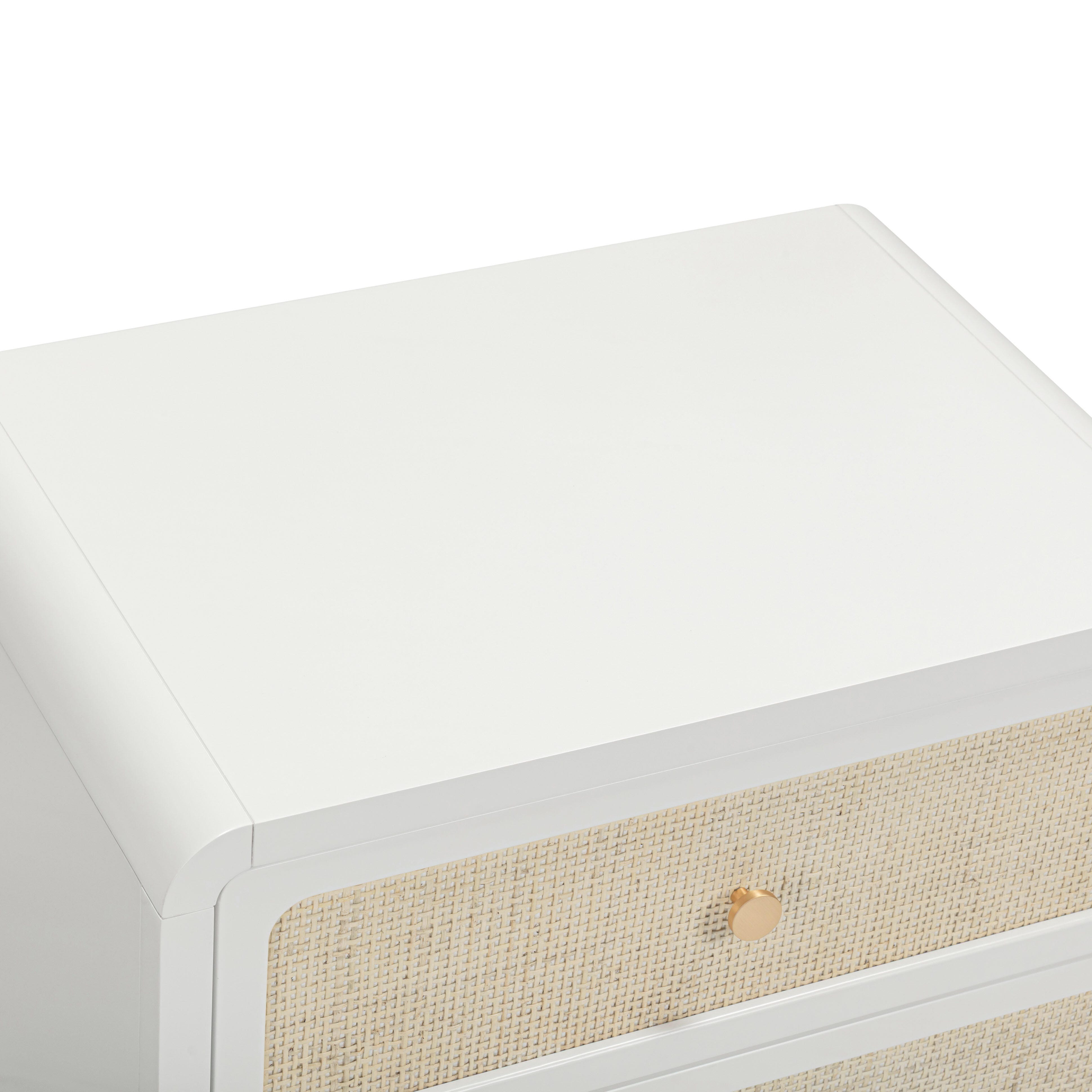 TOV Furniture Patty 28" 2 Drawer Nightstand, White, large