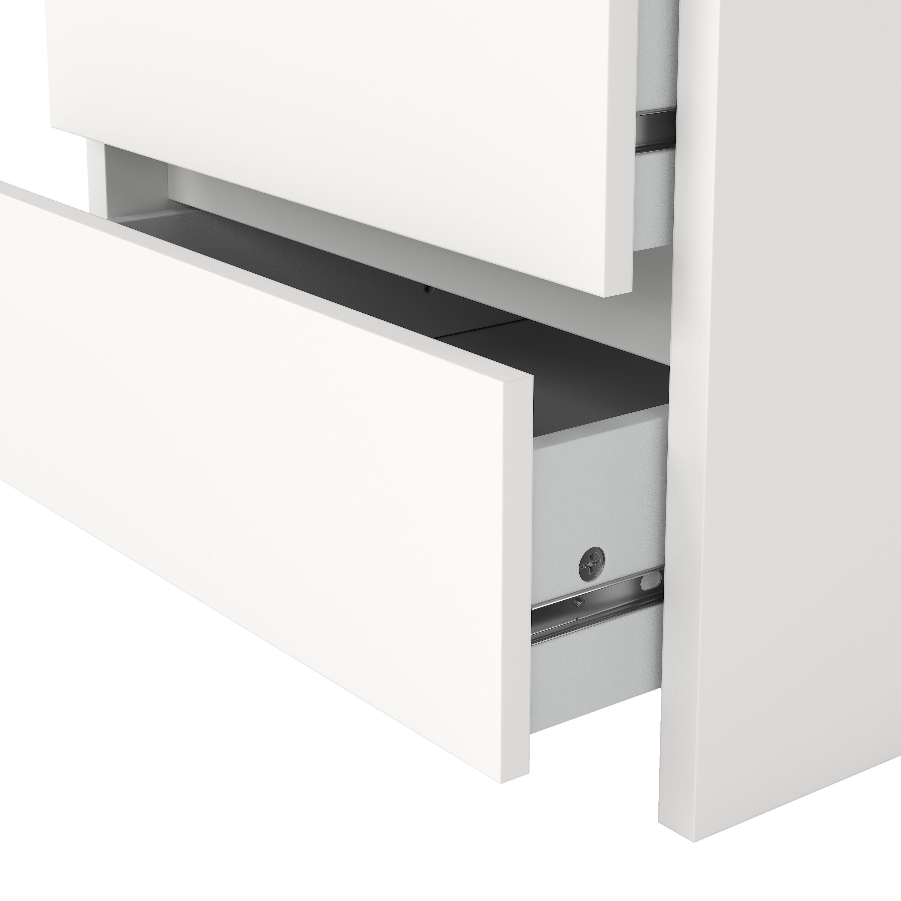 Tvilum Next 20" 2 Drawer Nightstand, White, large
