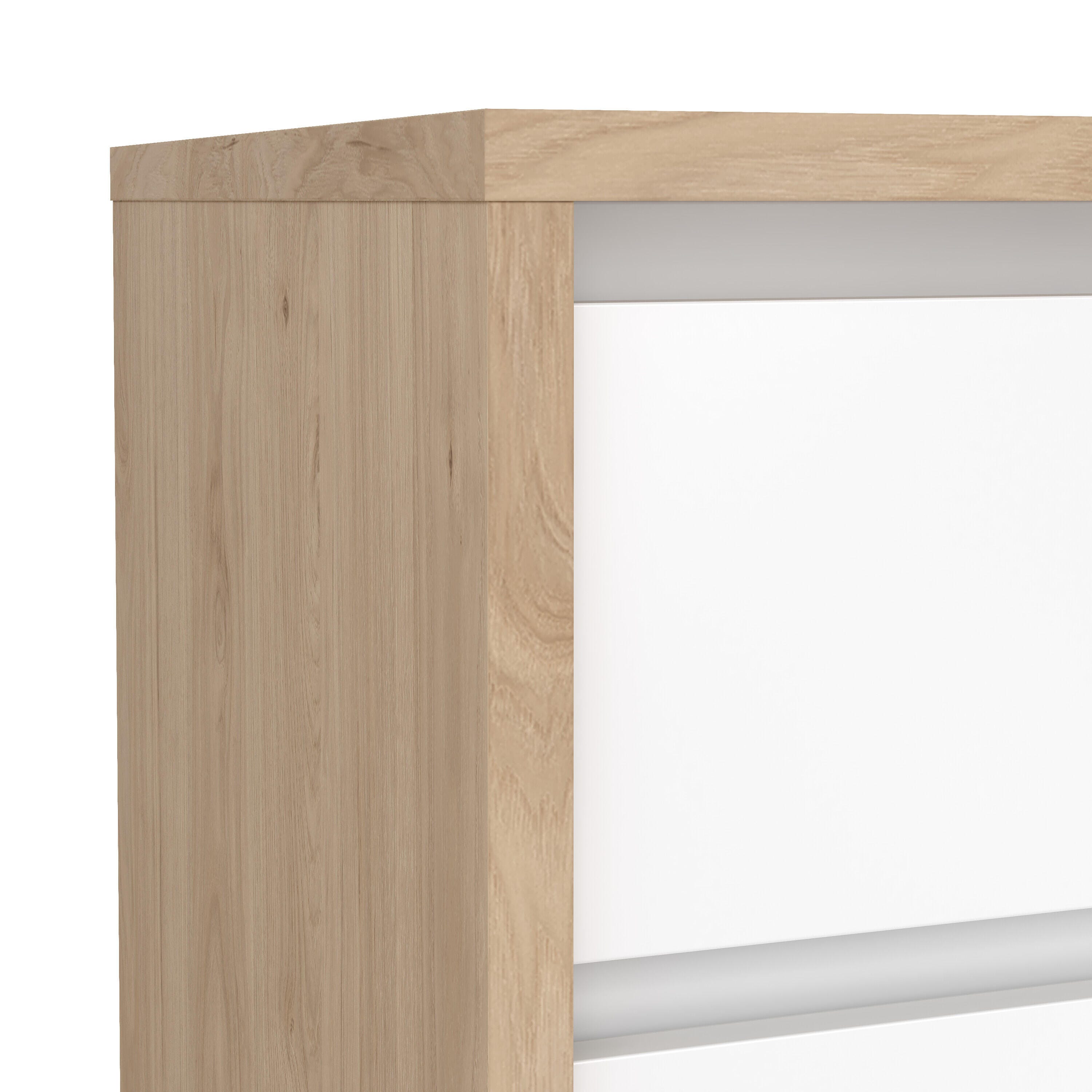 Tvilum Next 20" 2 Drawer Nightstand, Jackson Hickory/White, large