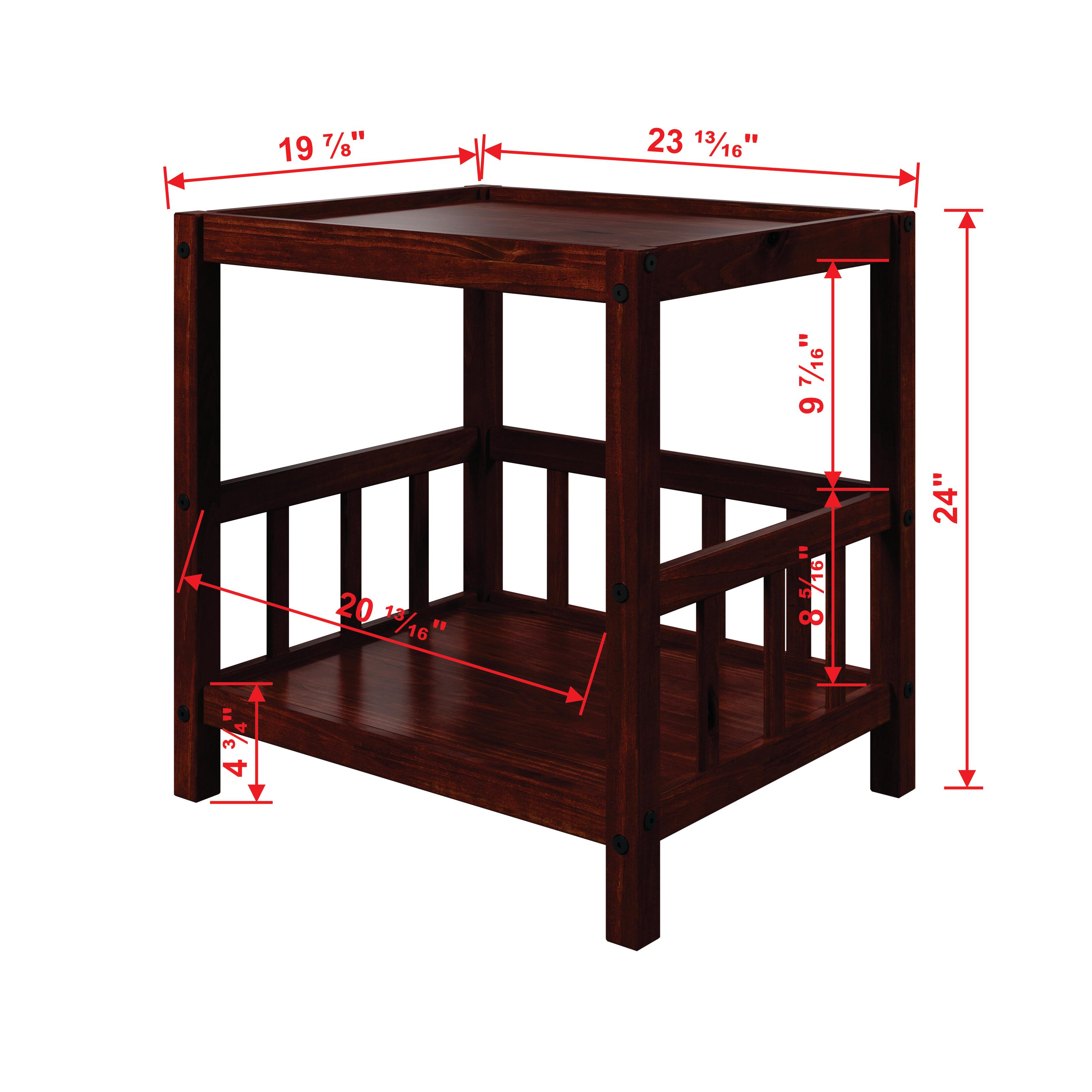 Donco Trading Best Friend End Table, Cappuccino, large