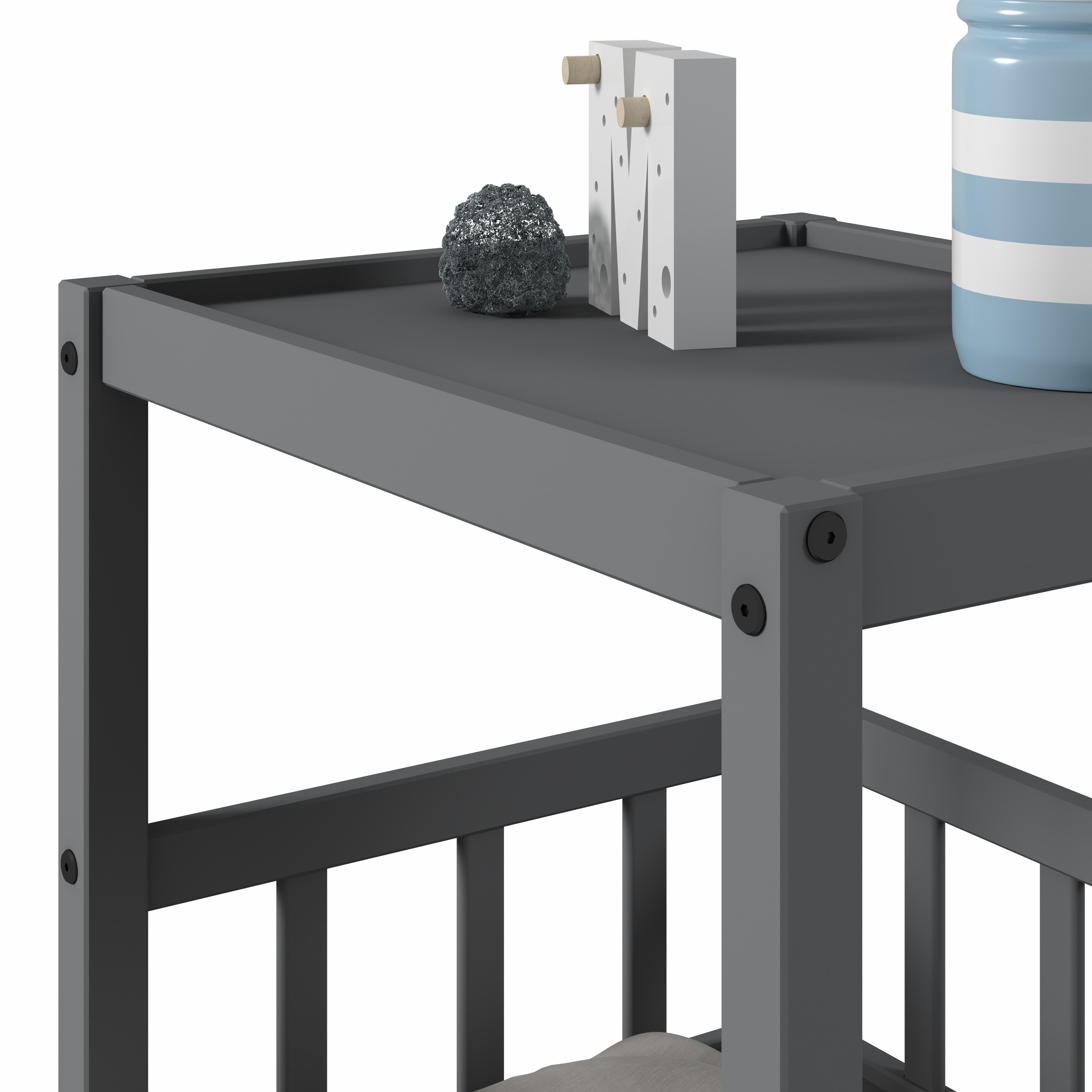 Donco Trading Best Friend End Table, Dark Gray, large