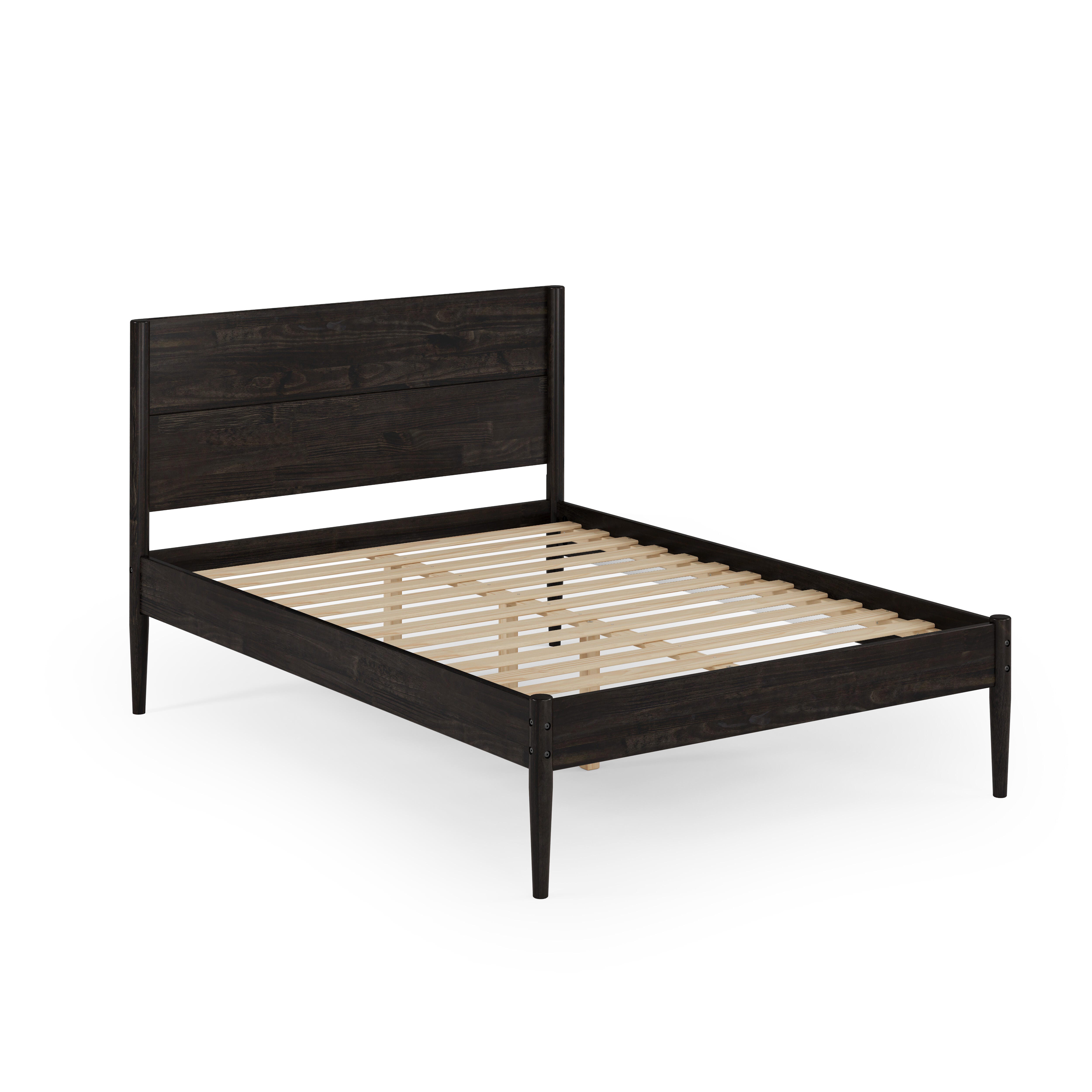 Donco Kids Mid Center Full Platform Bed, Urban Walnut, large
