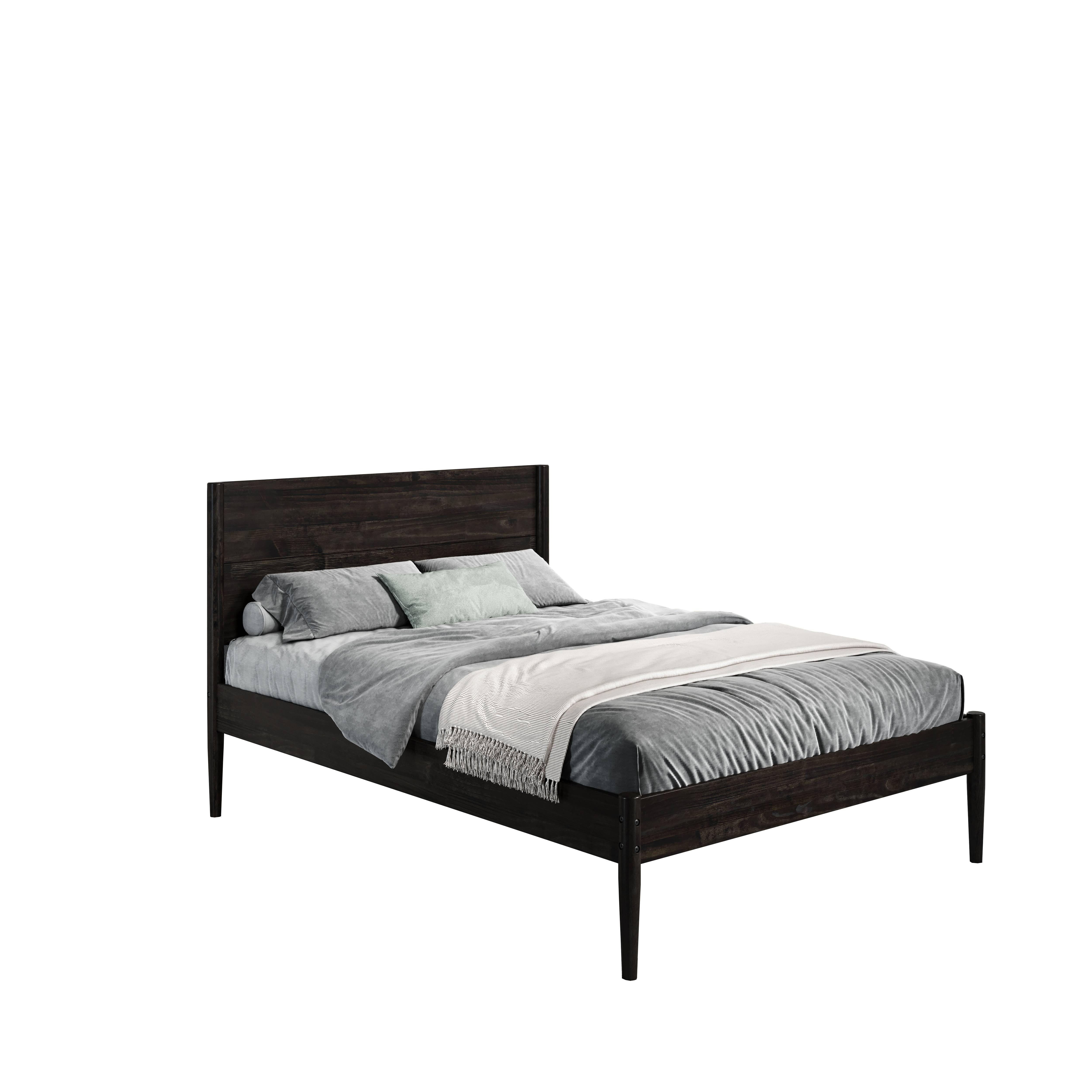 Donco Kids Mid Center Full Platform Bed, Urban Walnut, large