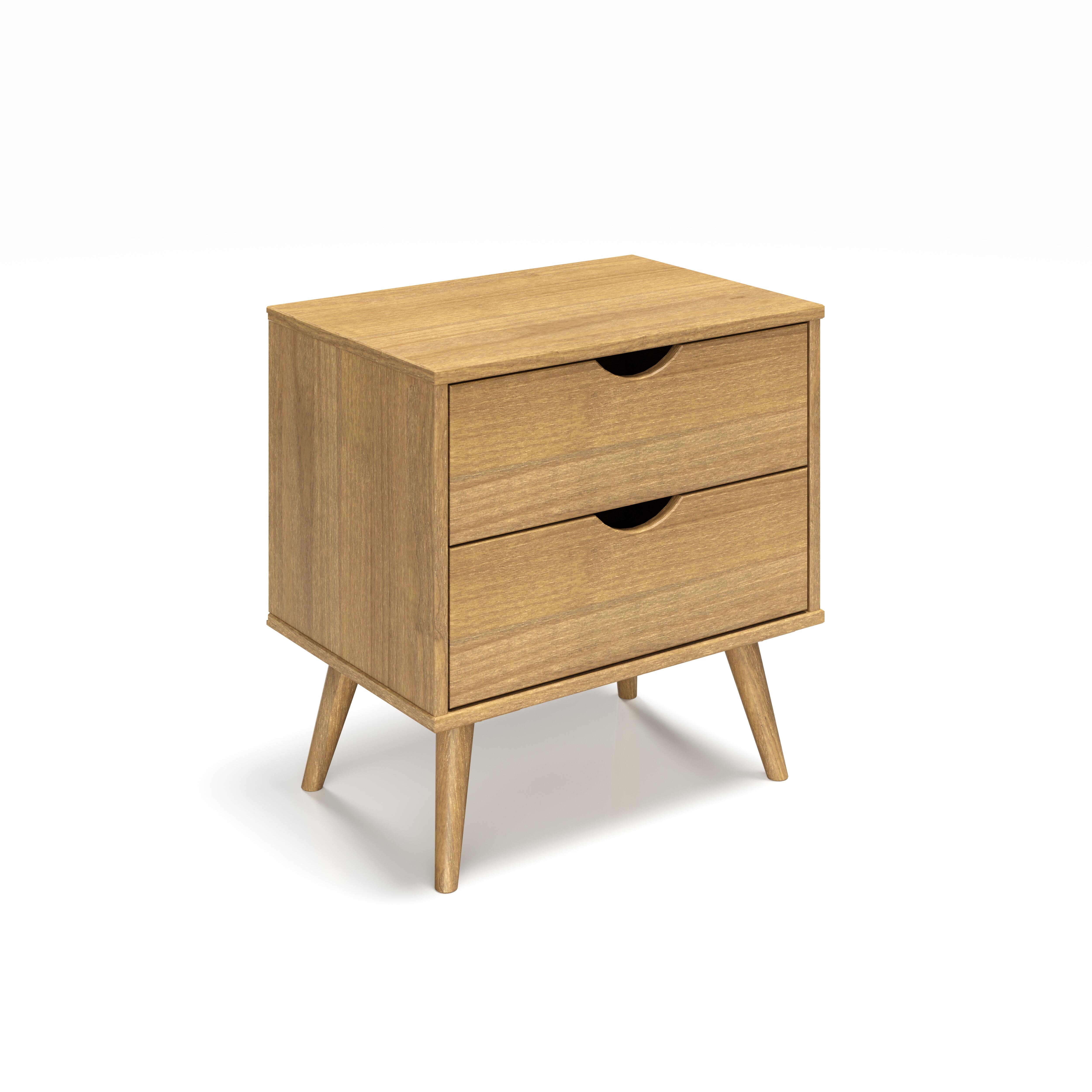 Donco Trading Sleepless 16" 2 Drawer Nightstand, Urban Oak, large