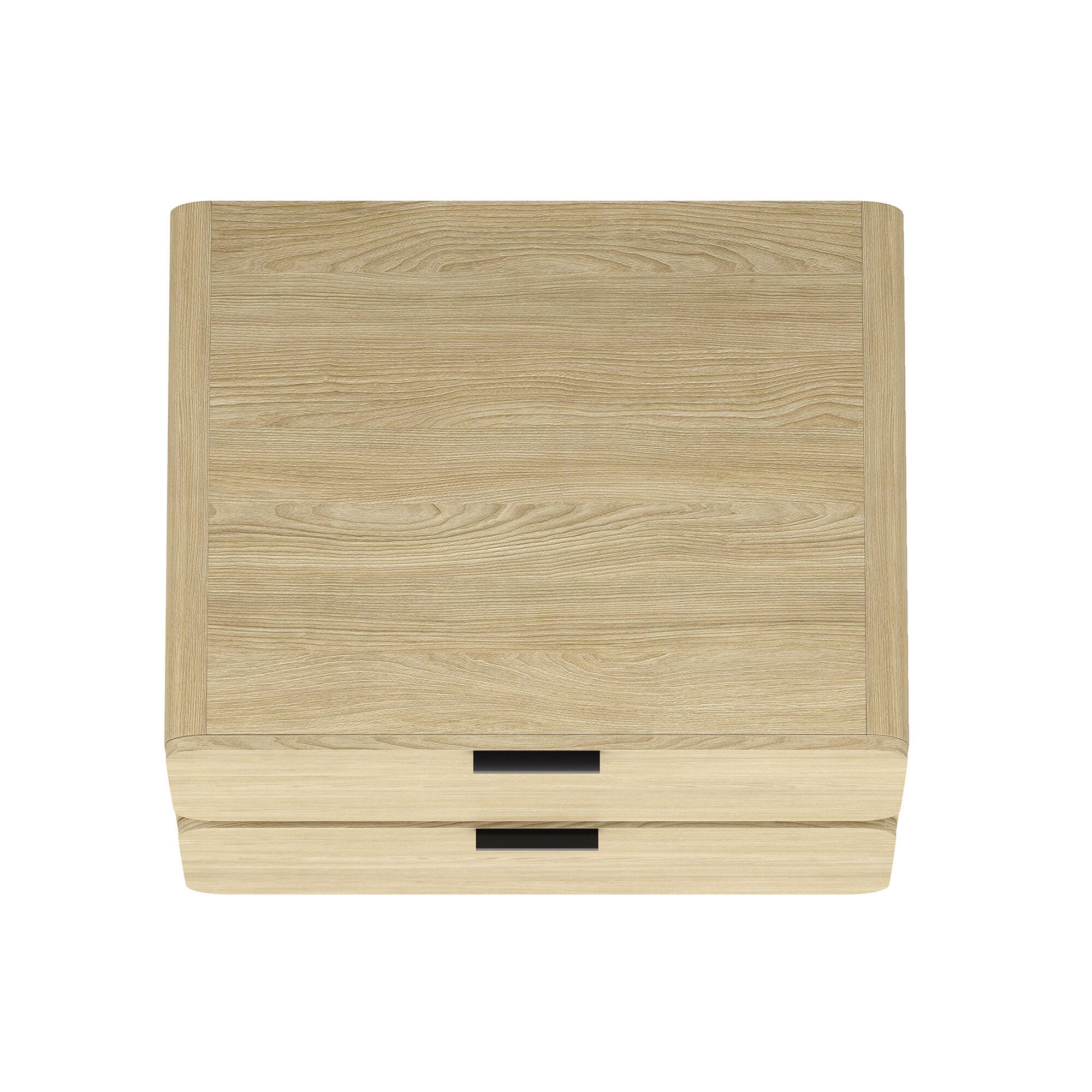 Manhattan Comfort Chrystie 26" 2 Drawer Nightstand, Natural, large