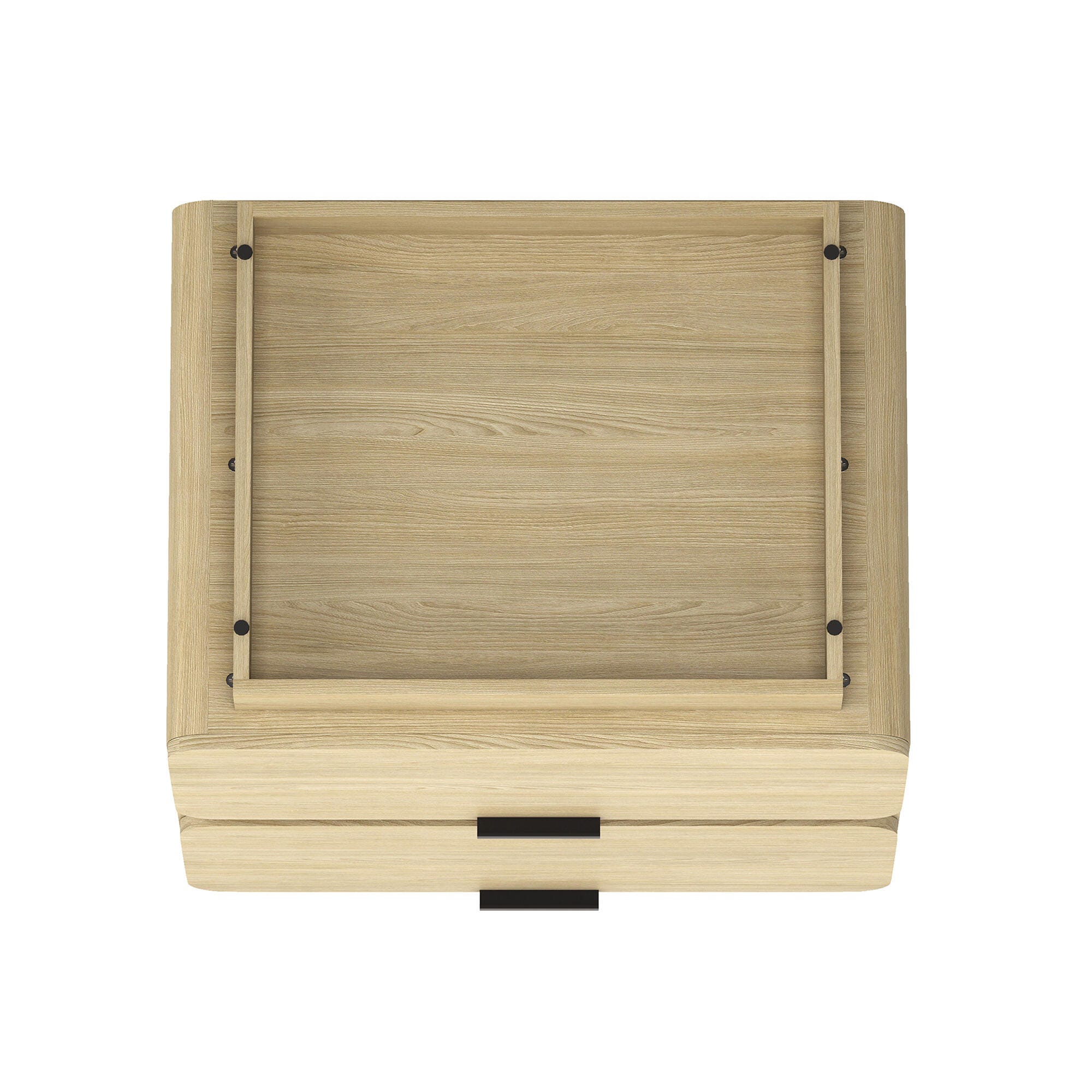 Manhattan Comfort Chrystie 26" 2 Drawer Nightstand, Natural, large