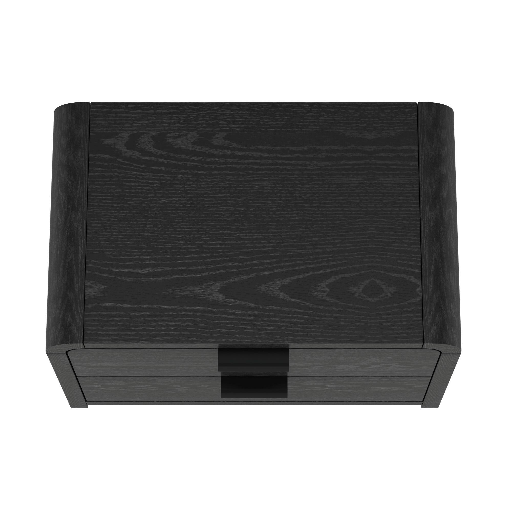 Manhattan Comfort Grace 28" 2 Drawer Nightstand, Black, large