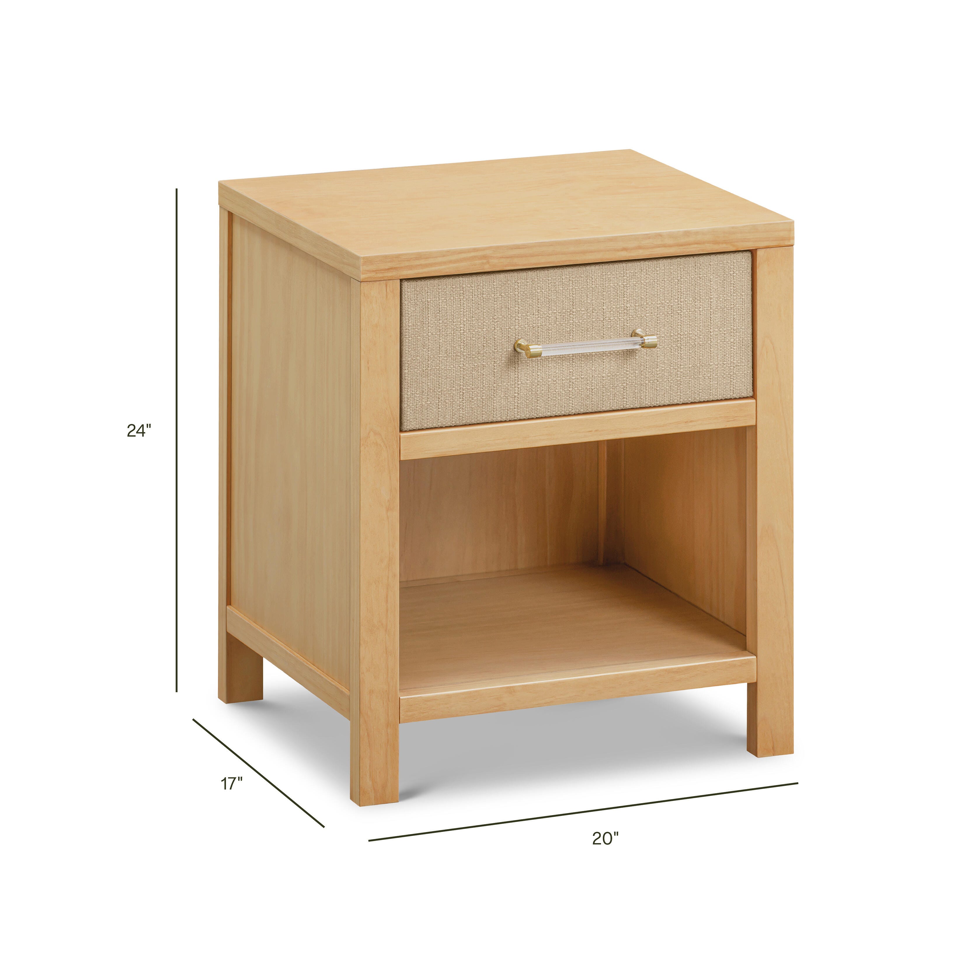 Namesake Eloise 17" 1 Drawer Nightstand, Sand, large