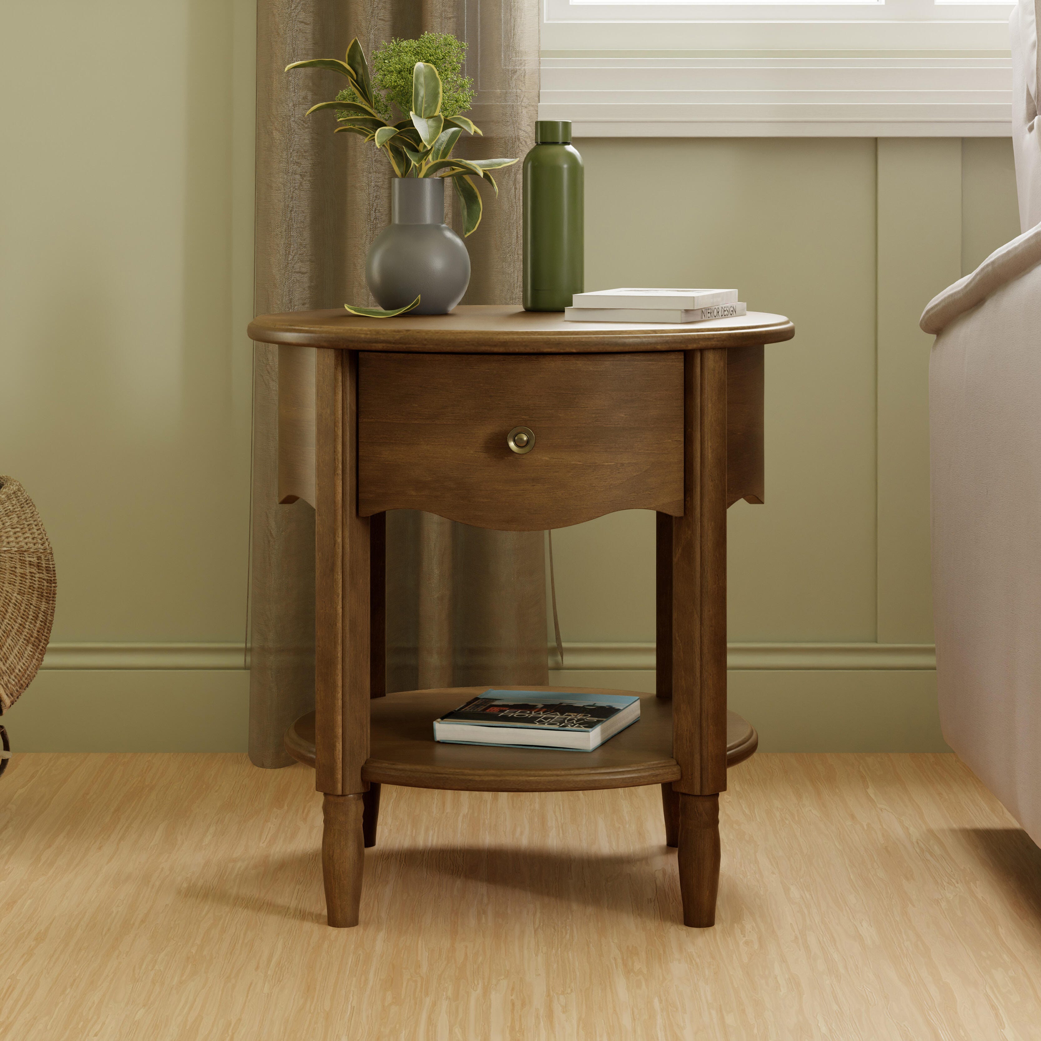 Namesake Liberty 22" 1 Drawer Nightstand, Natural Walnut, rollover