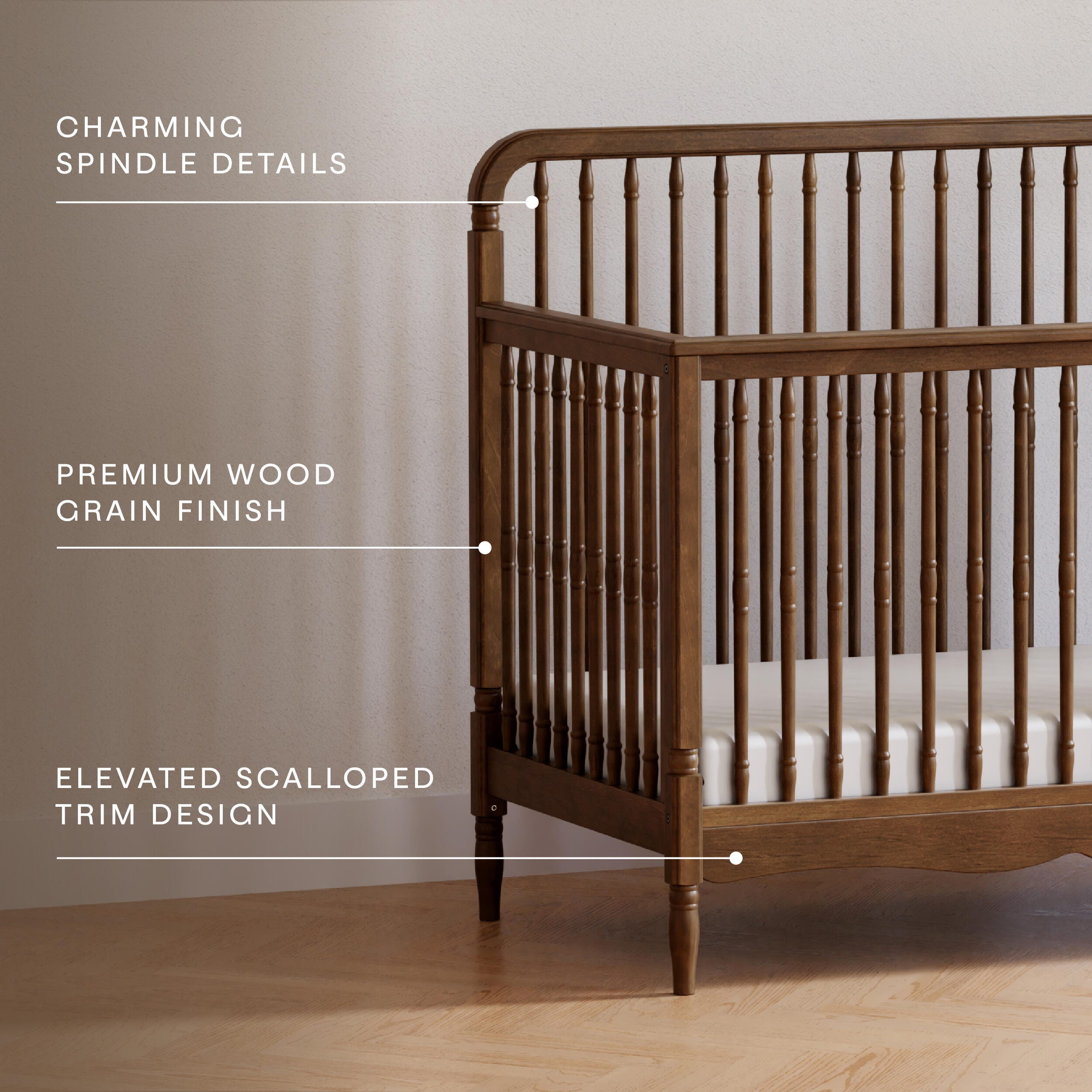 Namesake Liberty 4-in-1 Convertible Crib, Natural Walnut, large