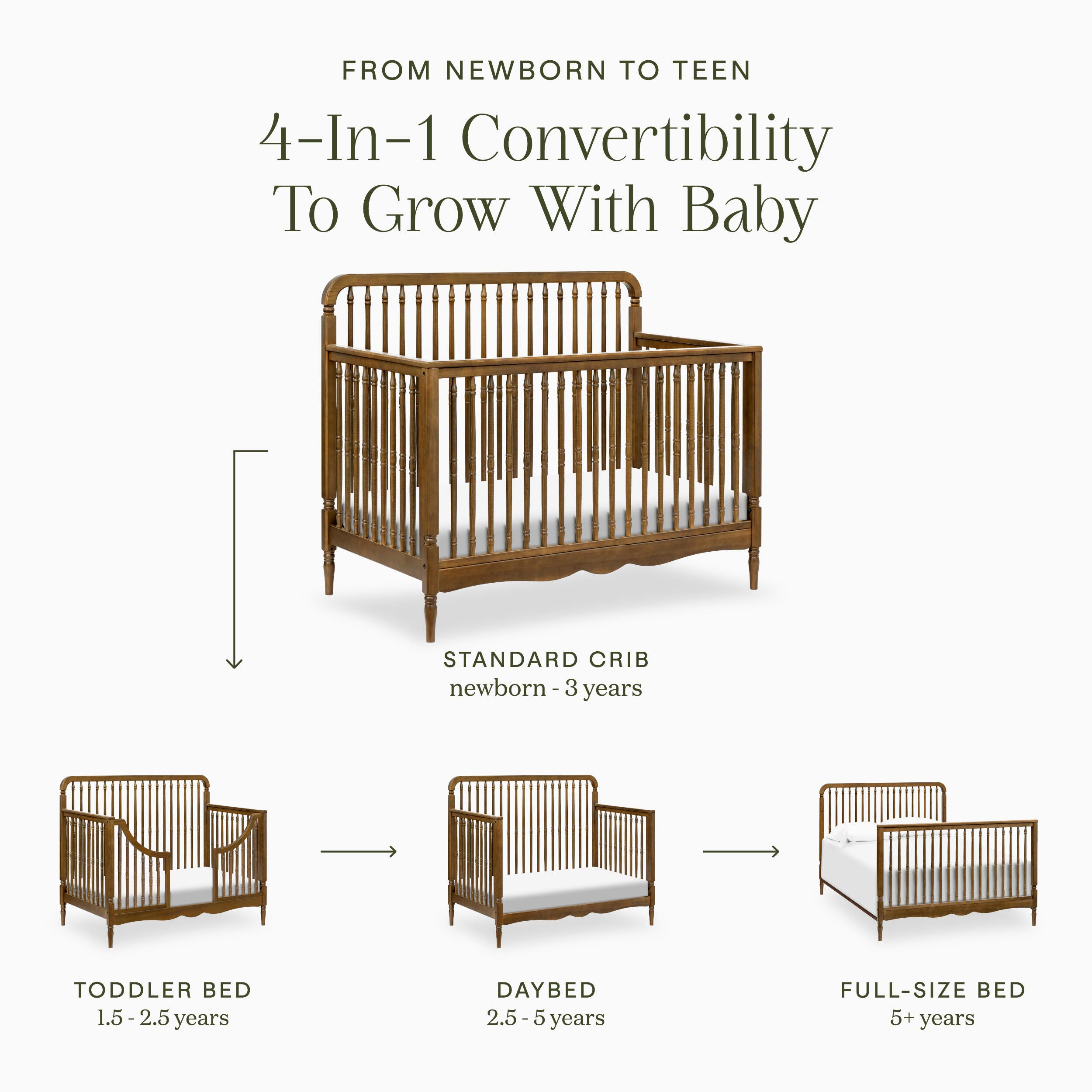 Namesake Liberty 4-in-1 Convertible Crib, Natural Walnut, large