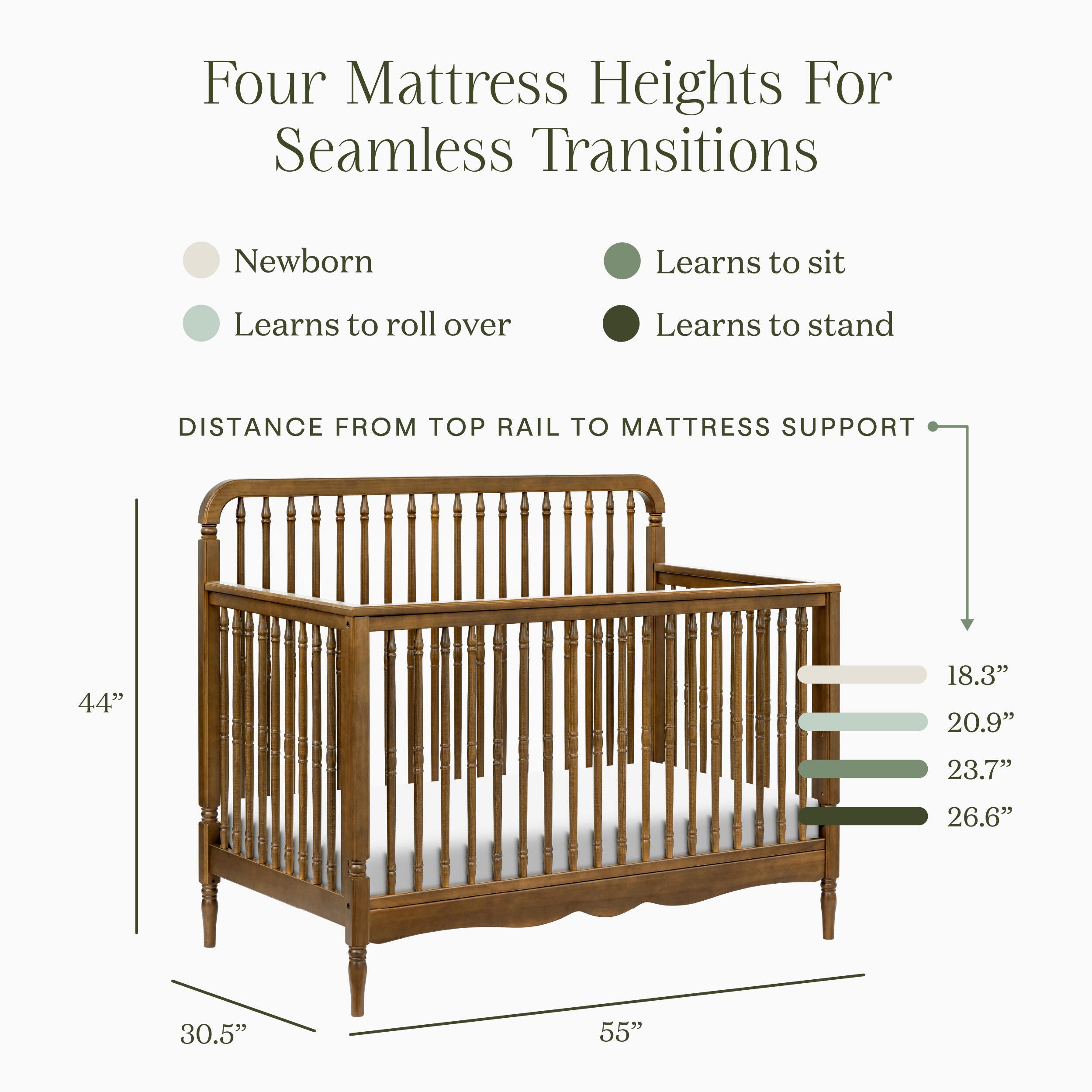 Namesake Liberty 4-in-1 Convertible Crib, Natural Walnut, large