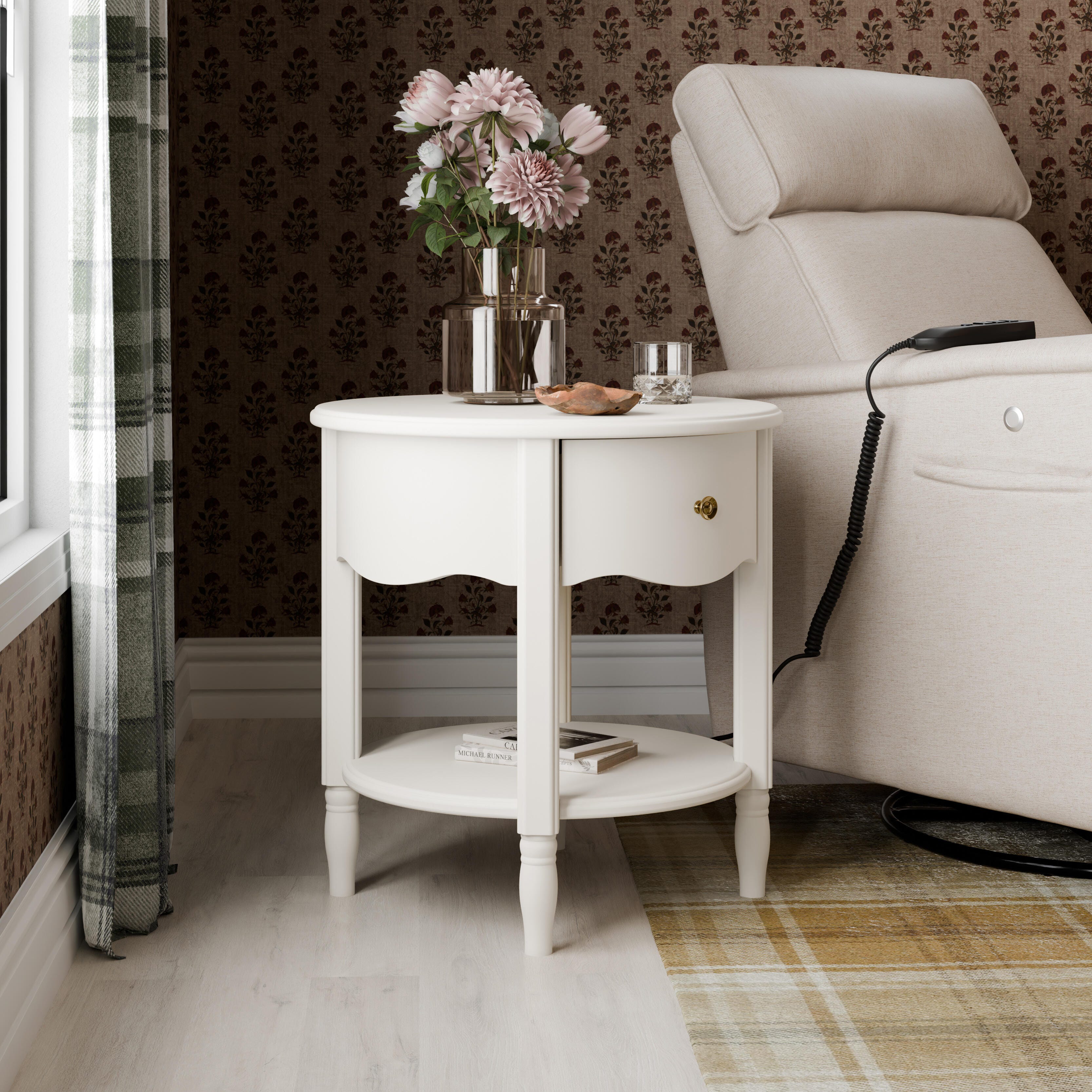 Namesake Liberty 22" 1 Drawer Nightstand, Warm White, large