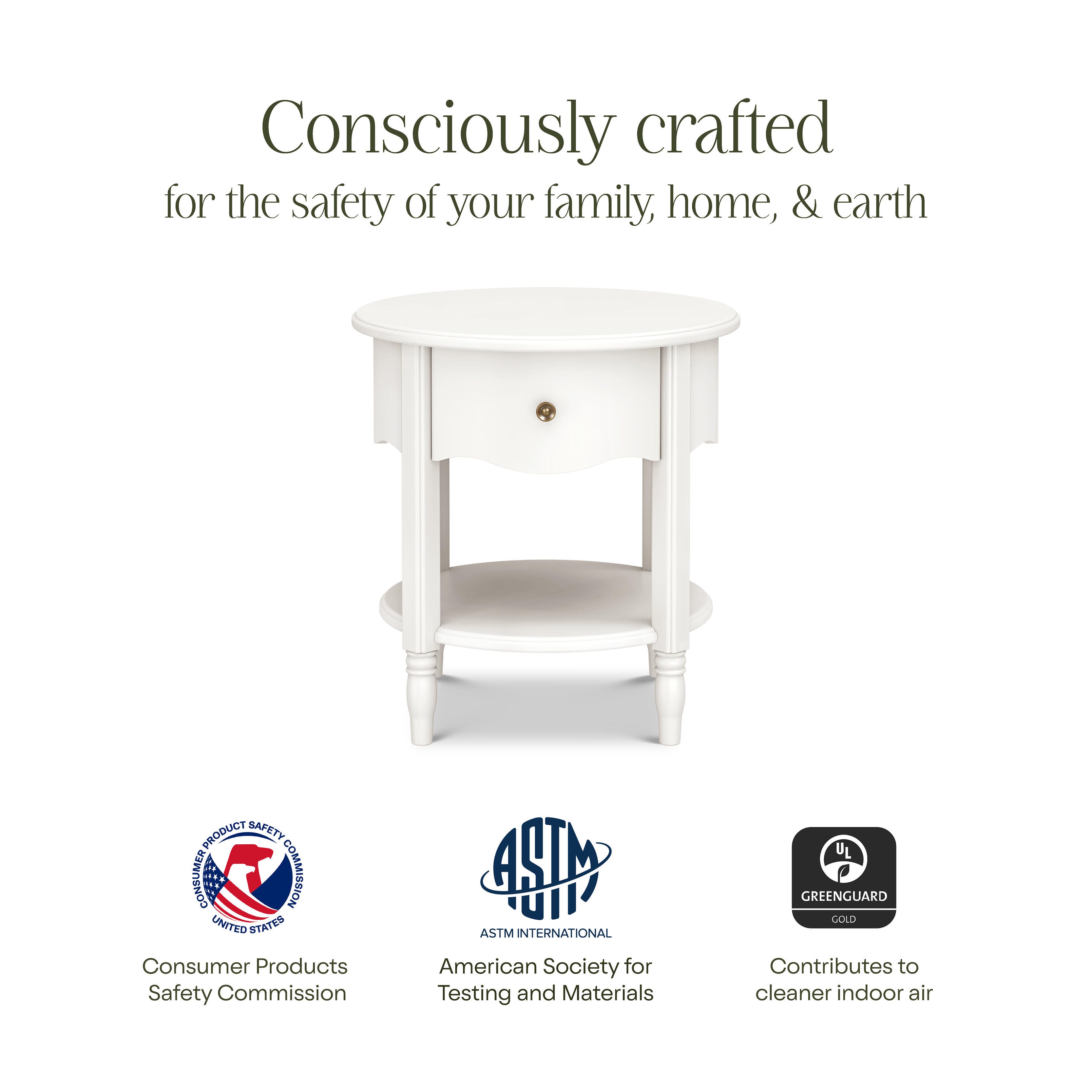 Namesake Liberty 22" 1 Drawer Nightstand, Warm White, large