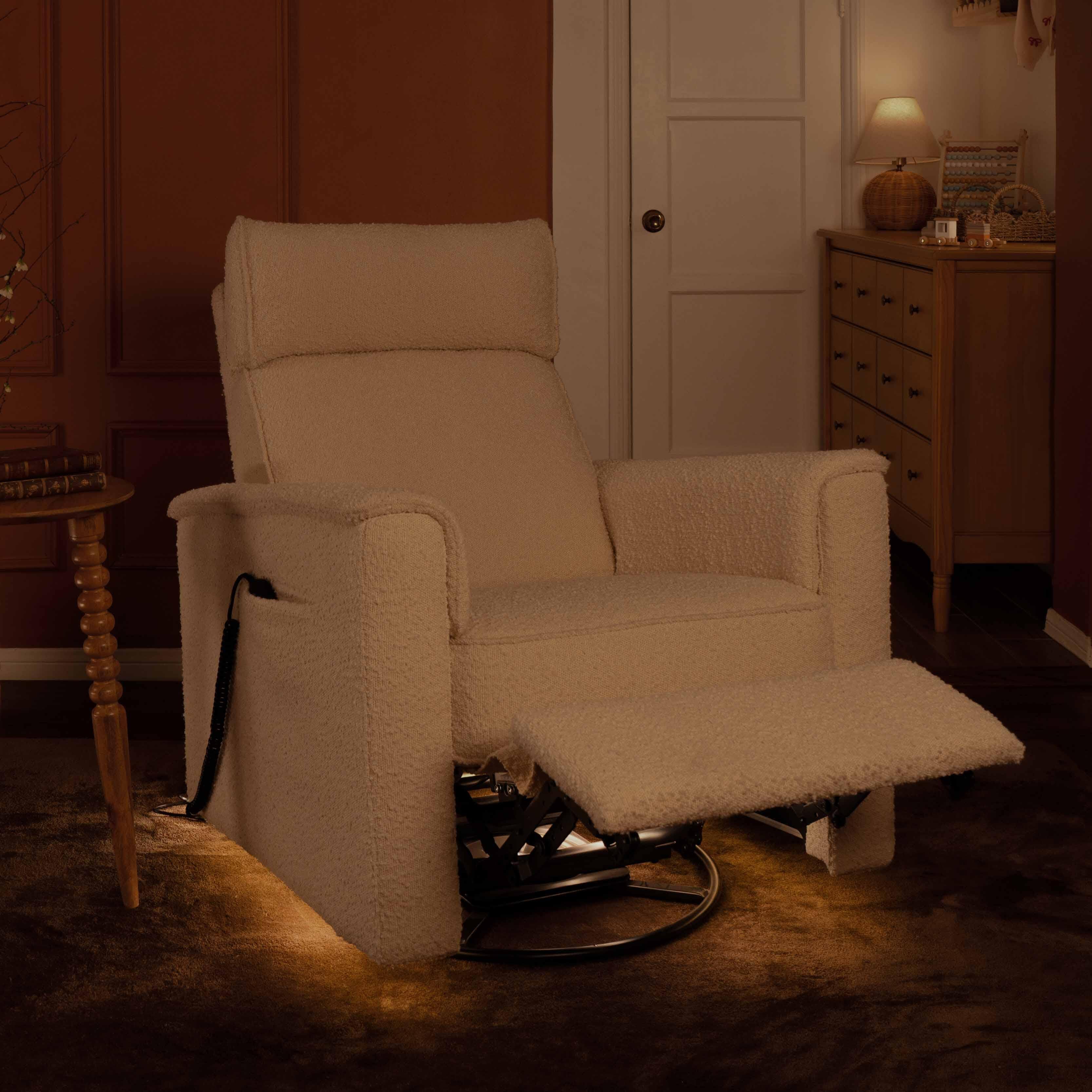 Namesake Willa Deluxe Power Recliner, Ivory, large