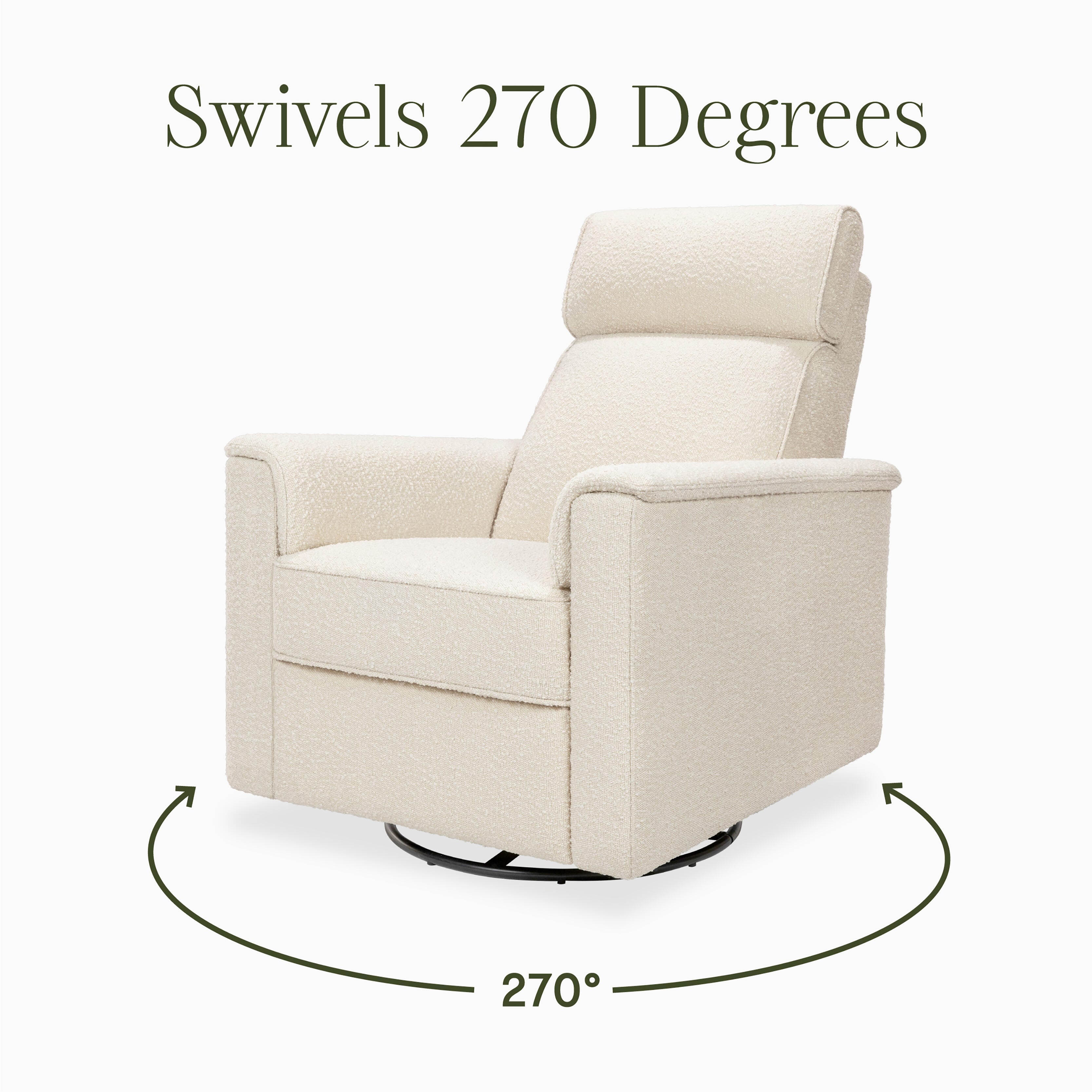 Namesake Willa Pro Swivel Power Recliner, Ivory, large