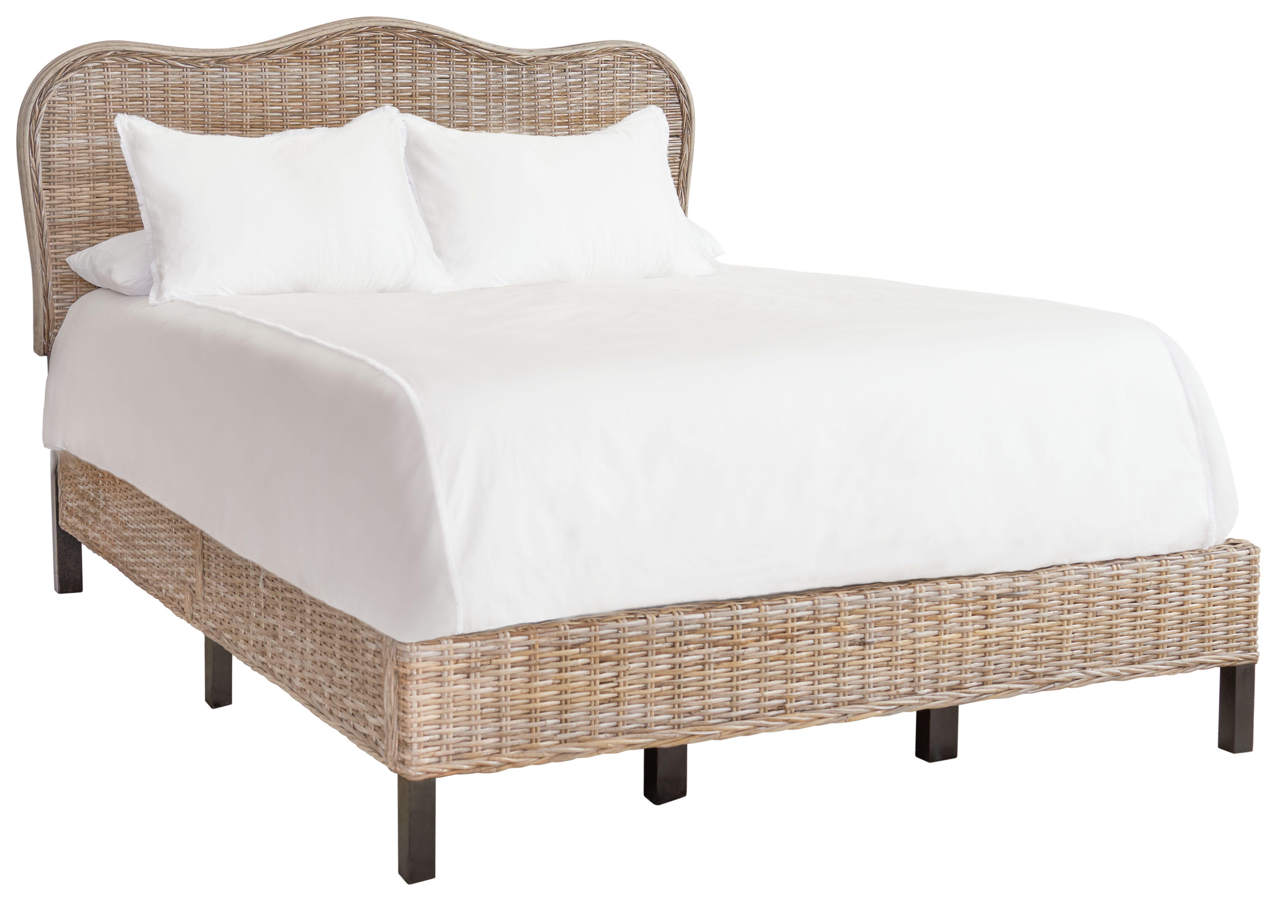 Safavieh Daejon Full Open Frame Bed, Gray/Espresso, large