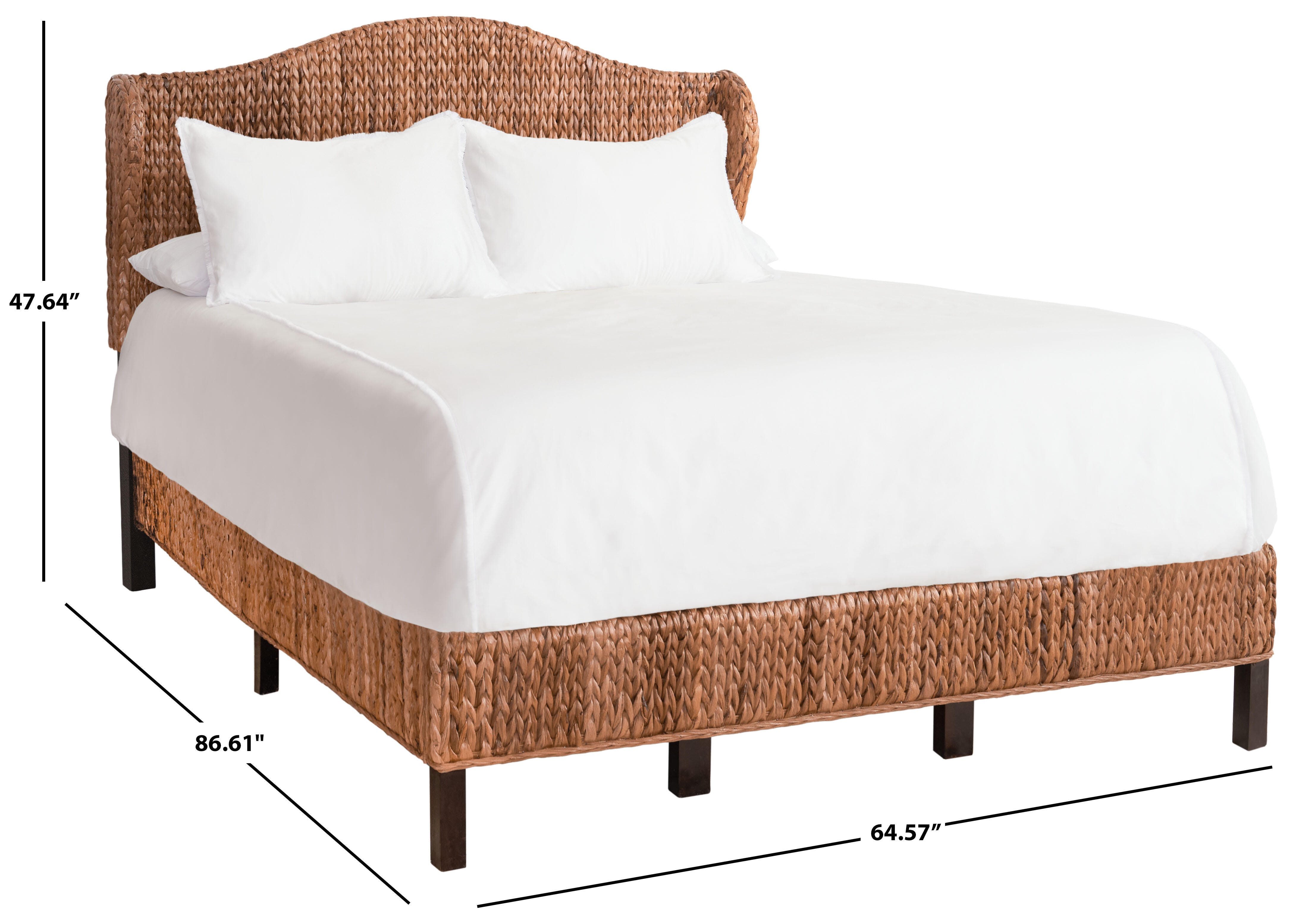 Safavieh Finola Full Open Frame Bed, Brown/Espresso, large
