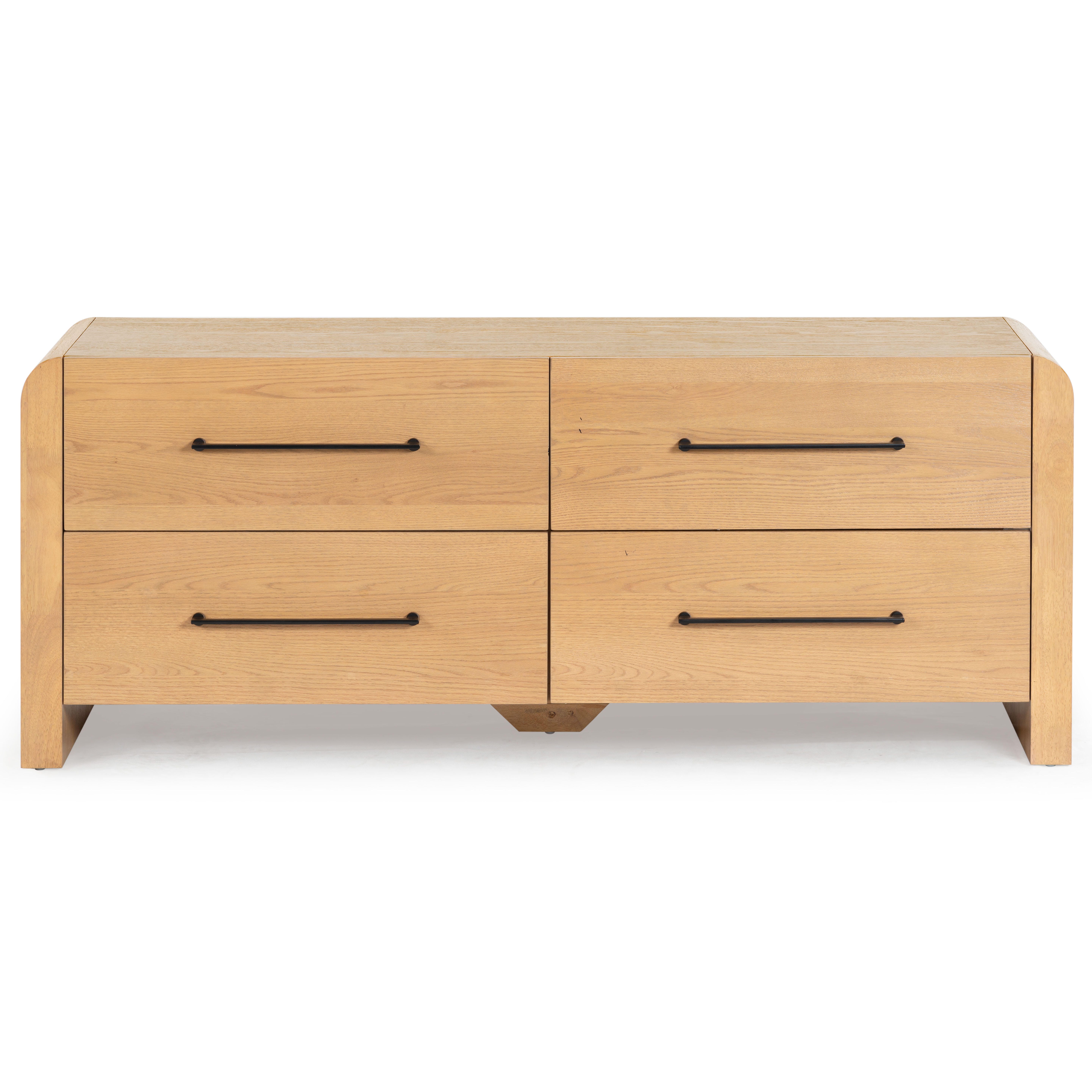 Safavieh Katrina 4 Drawer Dresser, Natural/Black, large