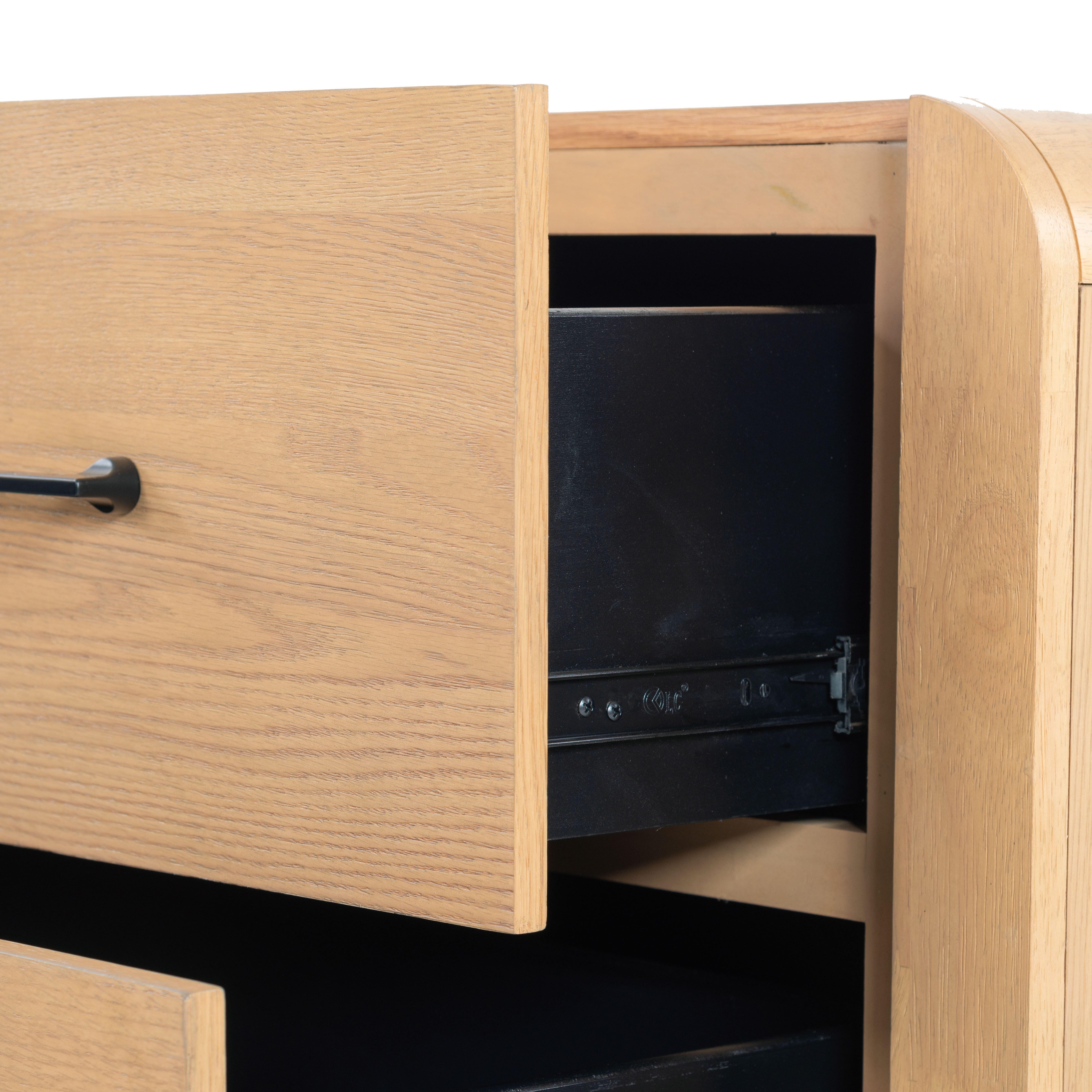 Safavieh Katrina 4 Drawer Dresser, Natural/Black, large