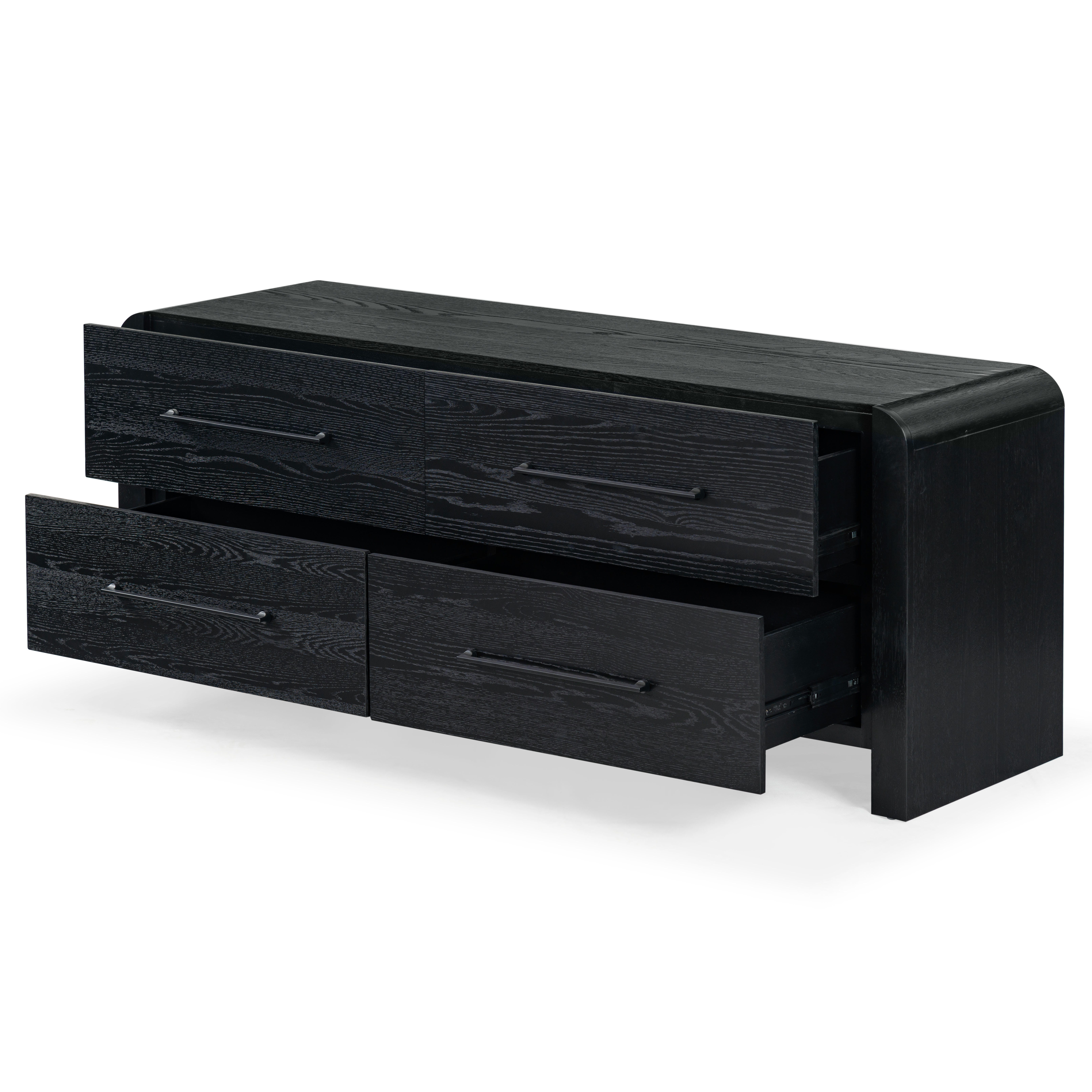 Safavieh Katrina 4 Drawer Dresser, Black/Black, large