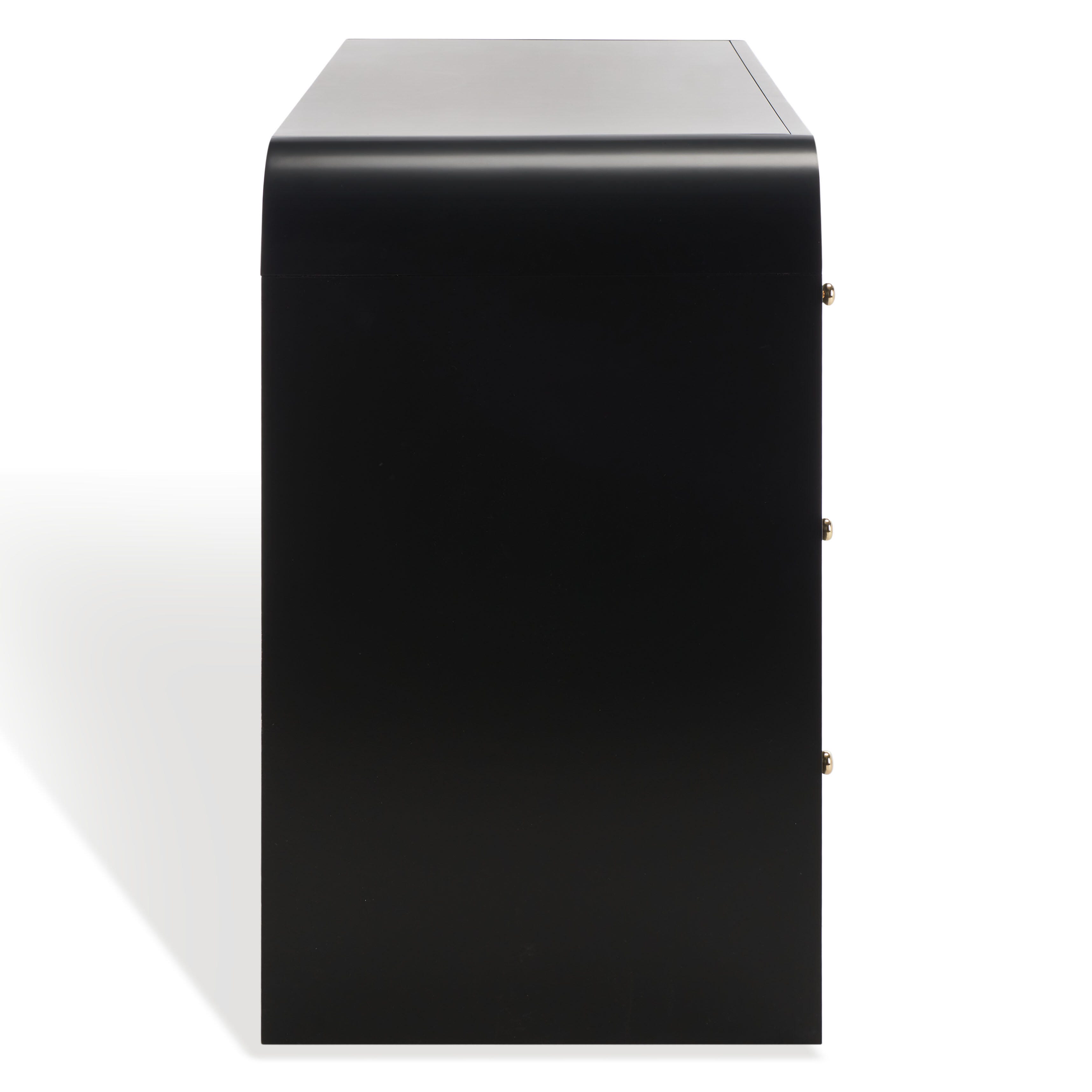 Safavieh Liabella 6 Drawer Dresser, Black/Gold, large
