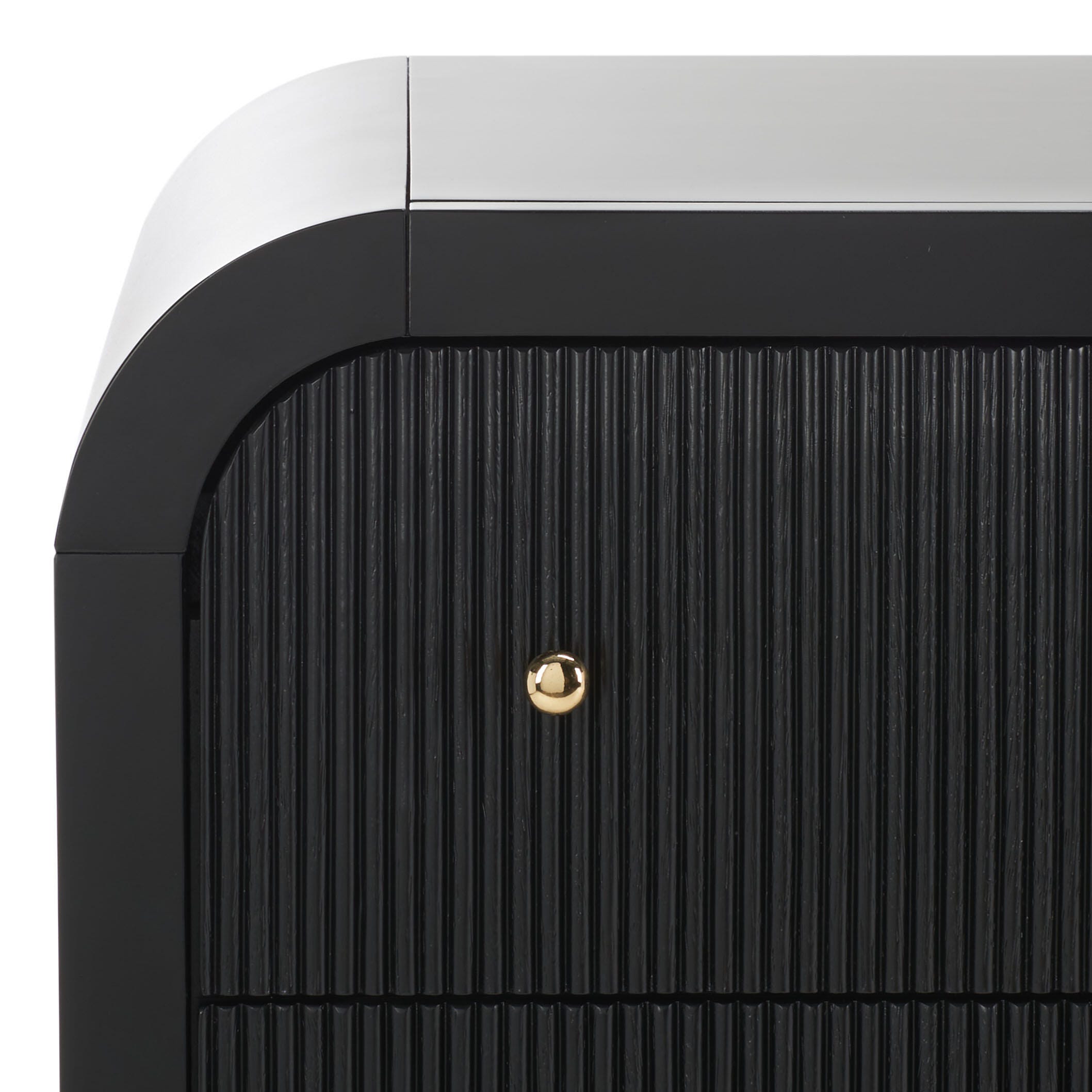 Safavieh Liabella 6 Drawer Dresser, Black/Gold, large