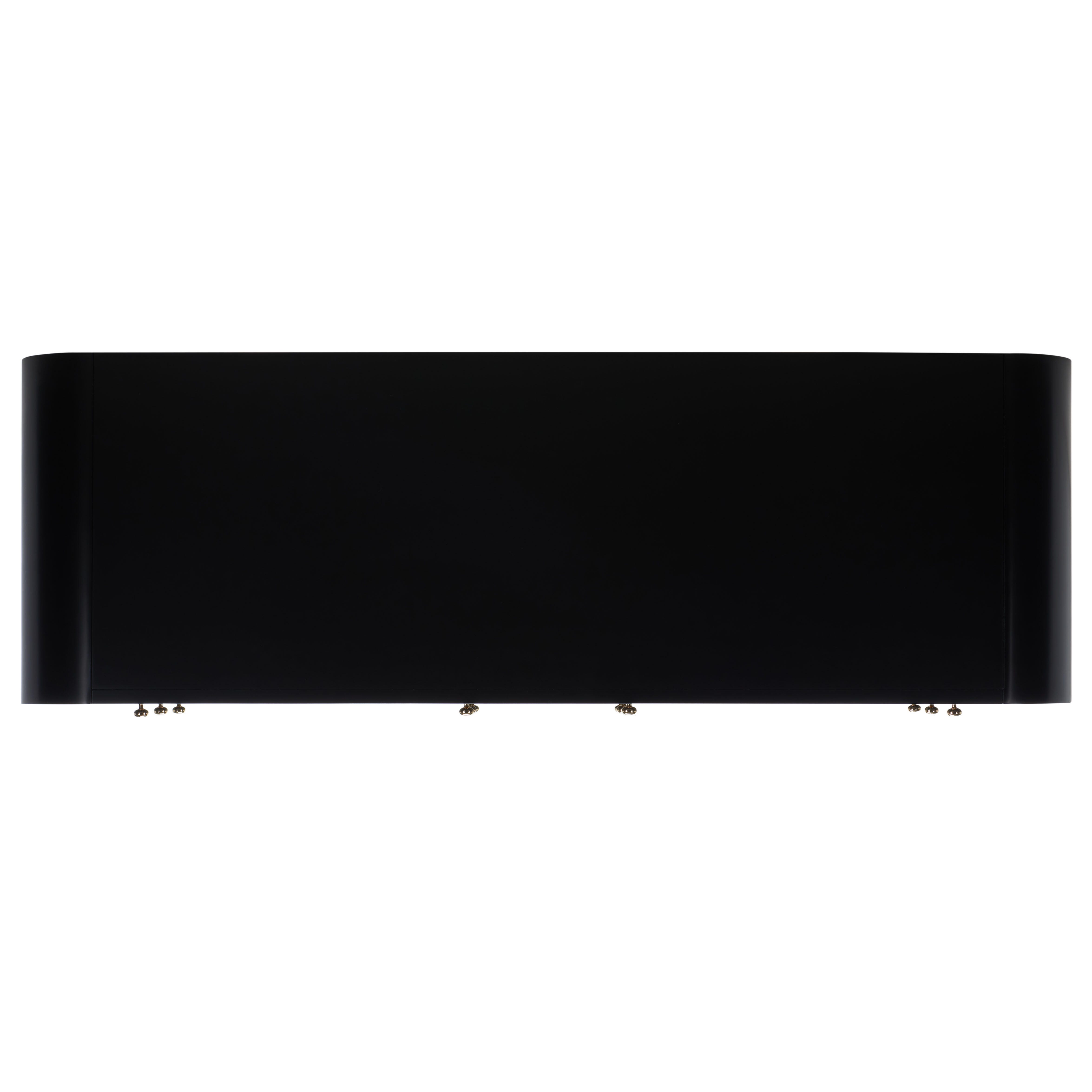 Safavieh Liabella 6 Drawer Dresser, Black/Gold, large