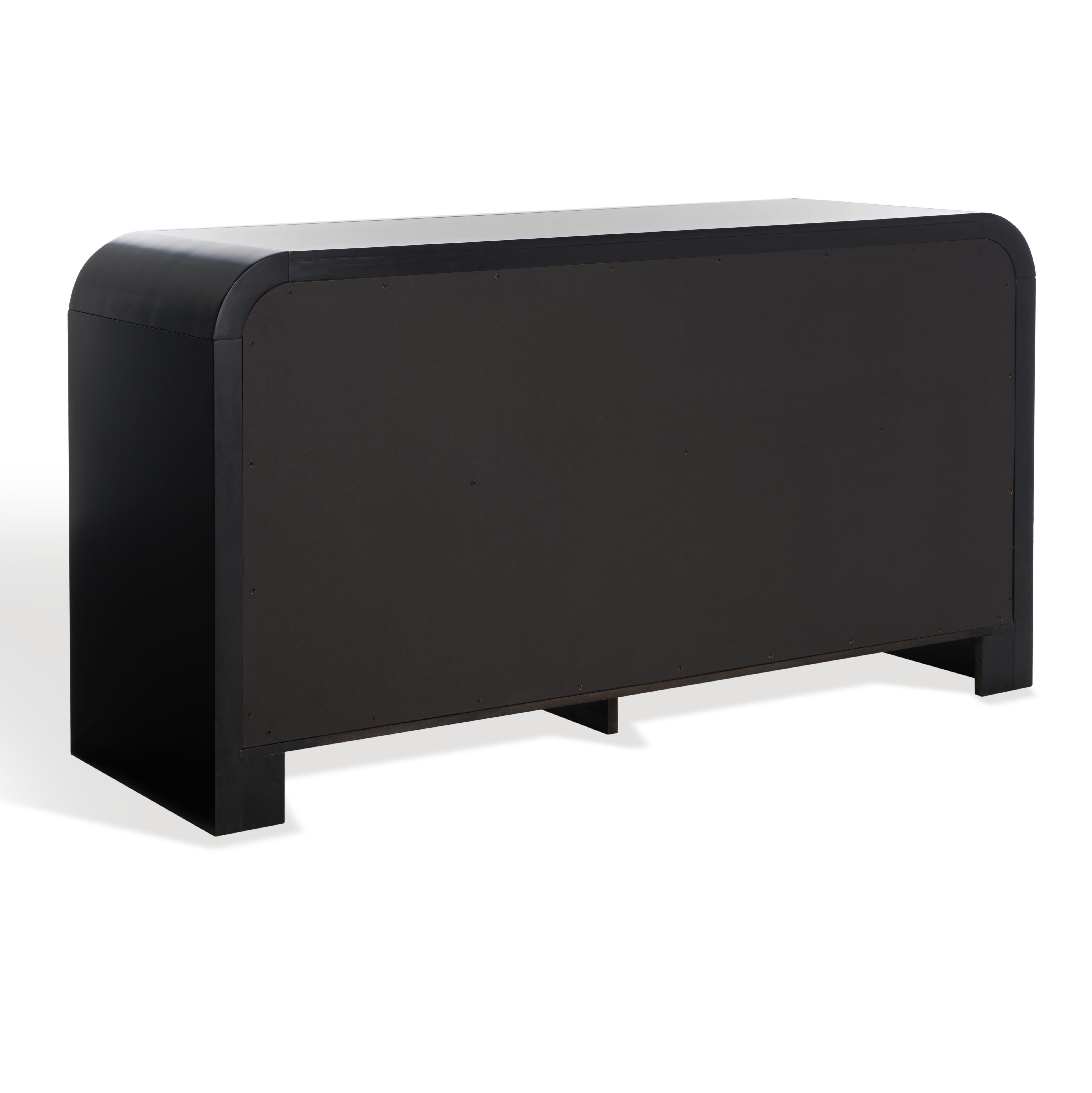 Safavieh Liabella 6 Drawer Dresser, Black/Gold, large