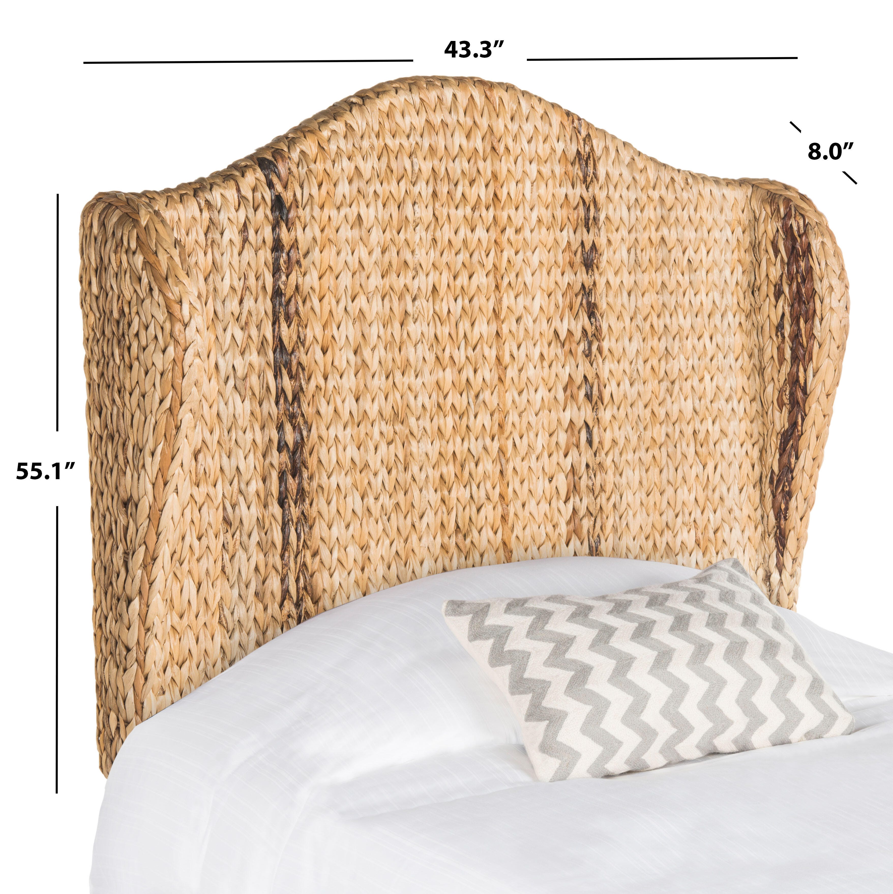 Safavieh Nadine King Winged Headboard, Natural, large