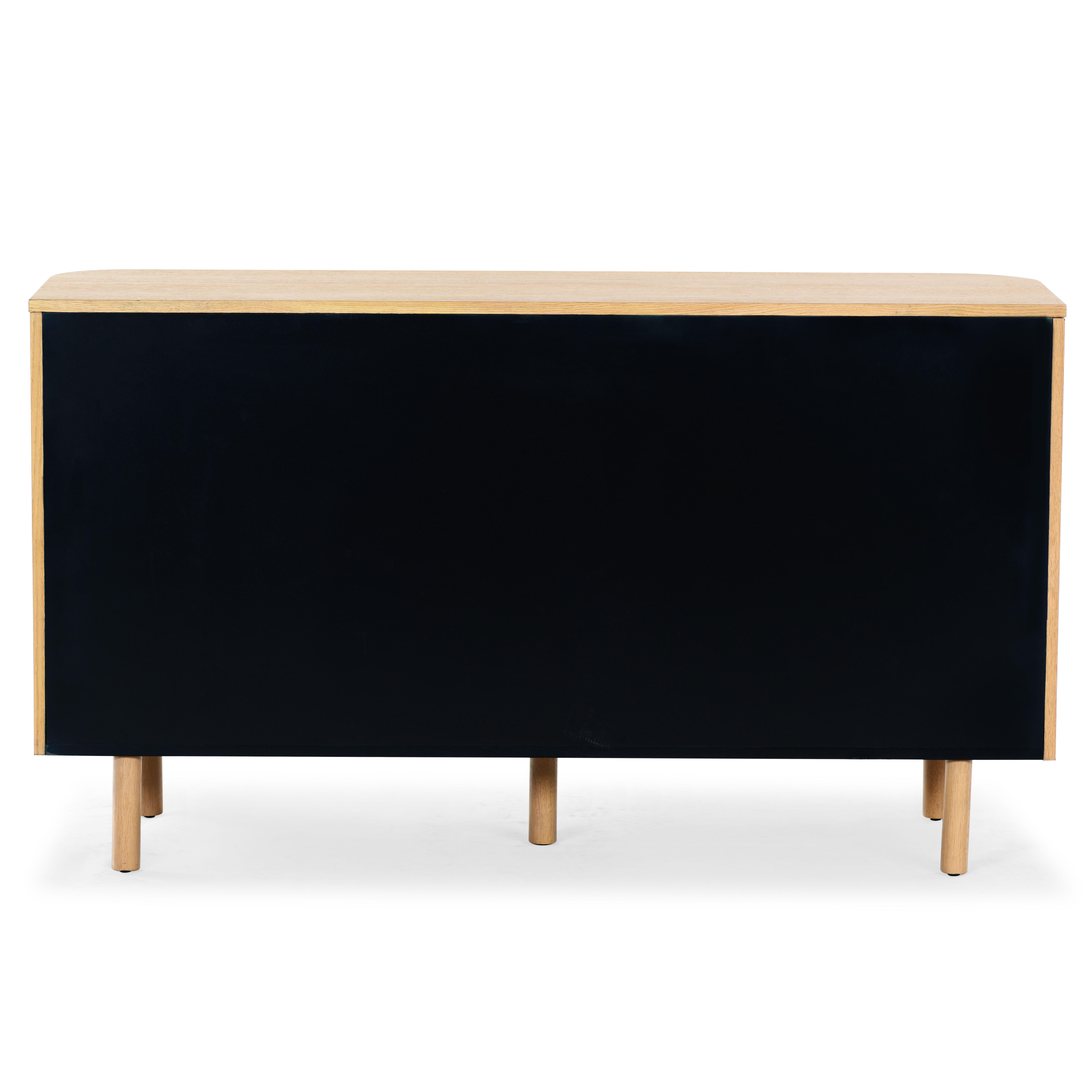 Safavieh Shelbie 6 Drawer Dresser, Oak/Black, large